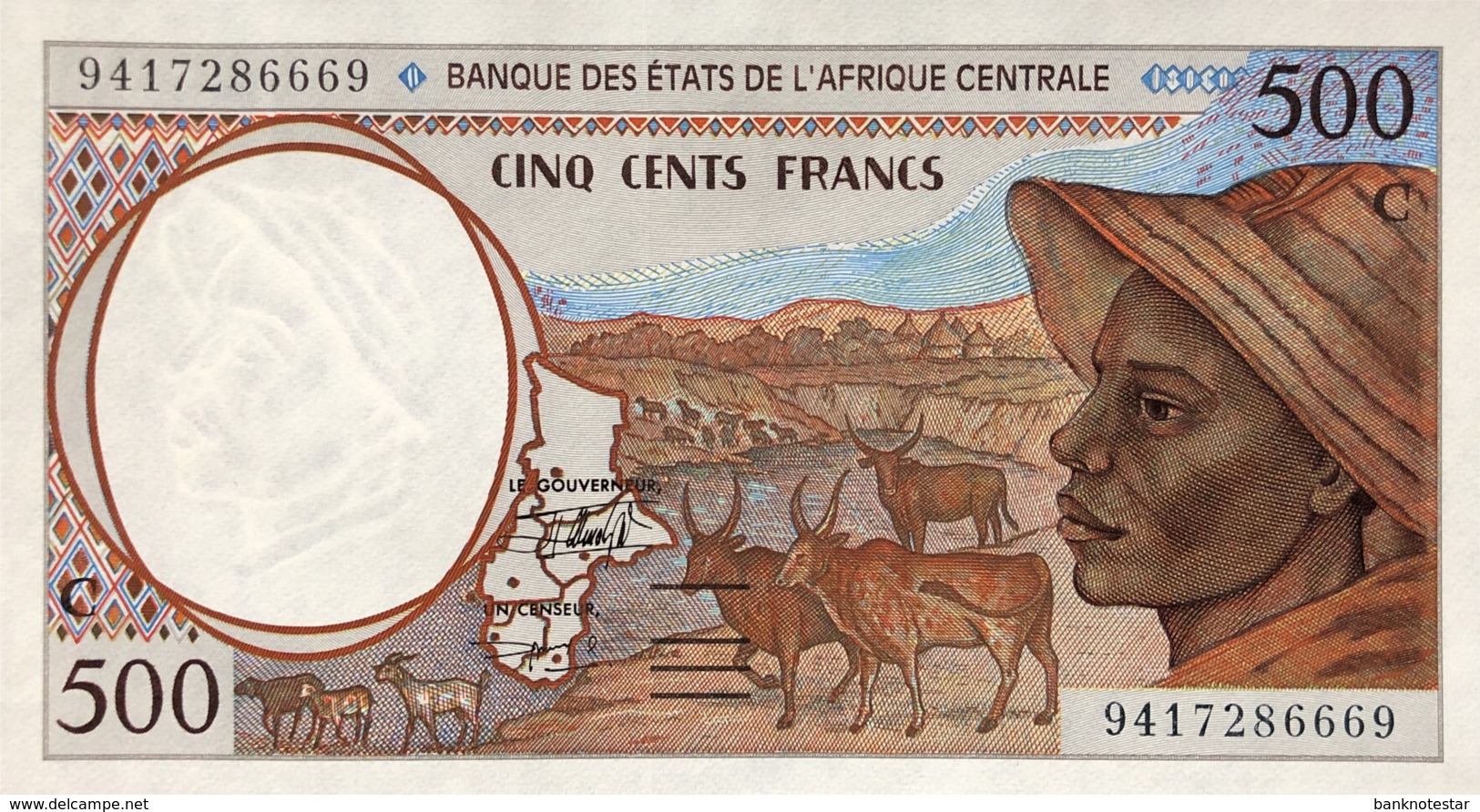 Central African States 500 Francs, P-101C (1994) - UNC - Congo - Zentralafrikanische Staaten
