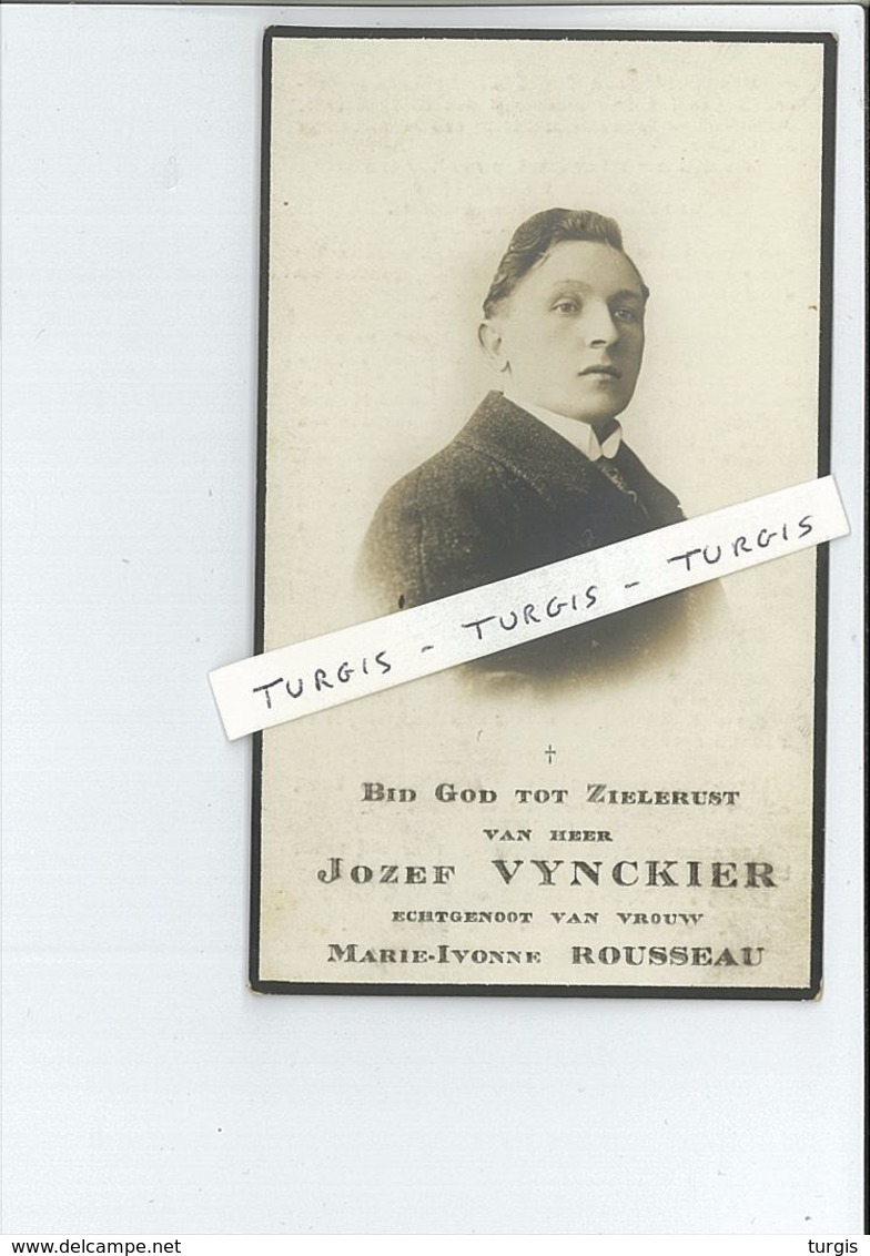 JOZEF VYNCKIER ECHTG MARIE IVONNE ROUSSEAU ° LEDEGEM 1898 + 1930 GEDRUKT TE LICHTERVELDE - Images Religieuses