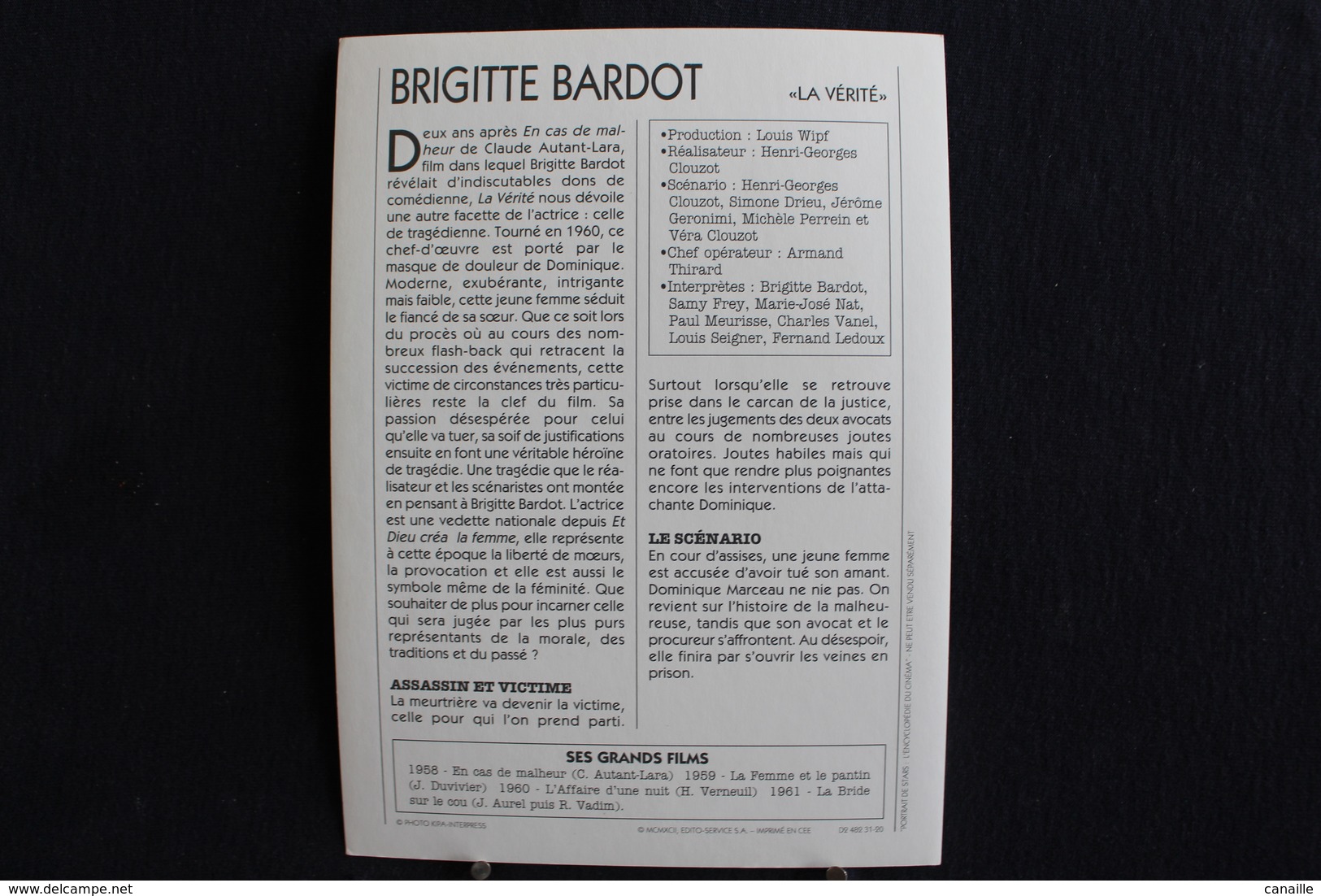Sp-Acteur/ 1960 - Brigitte Bardot - Née Le 28 Septembre 1934 à Paris, Est Une Actrice De Cinéma, Mannequin, Chanteuse - Attori