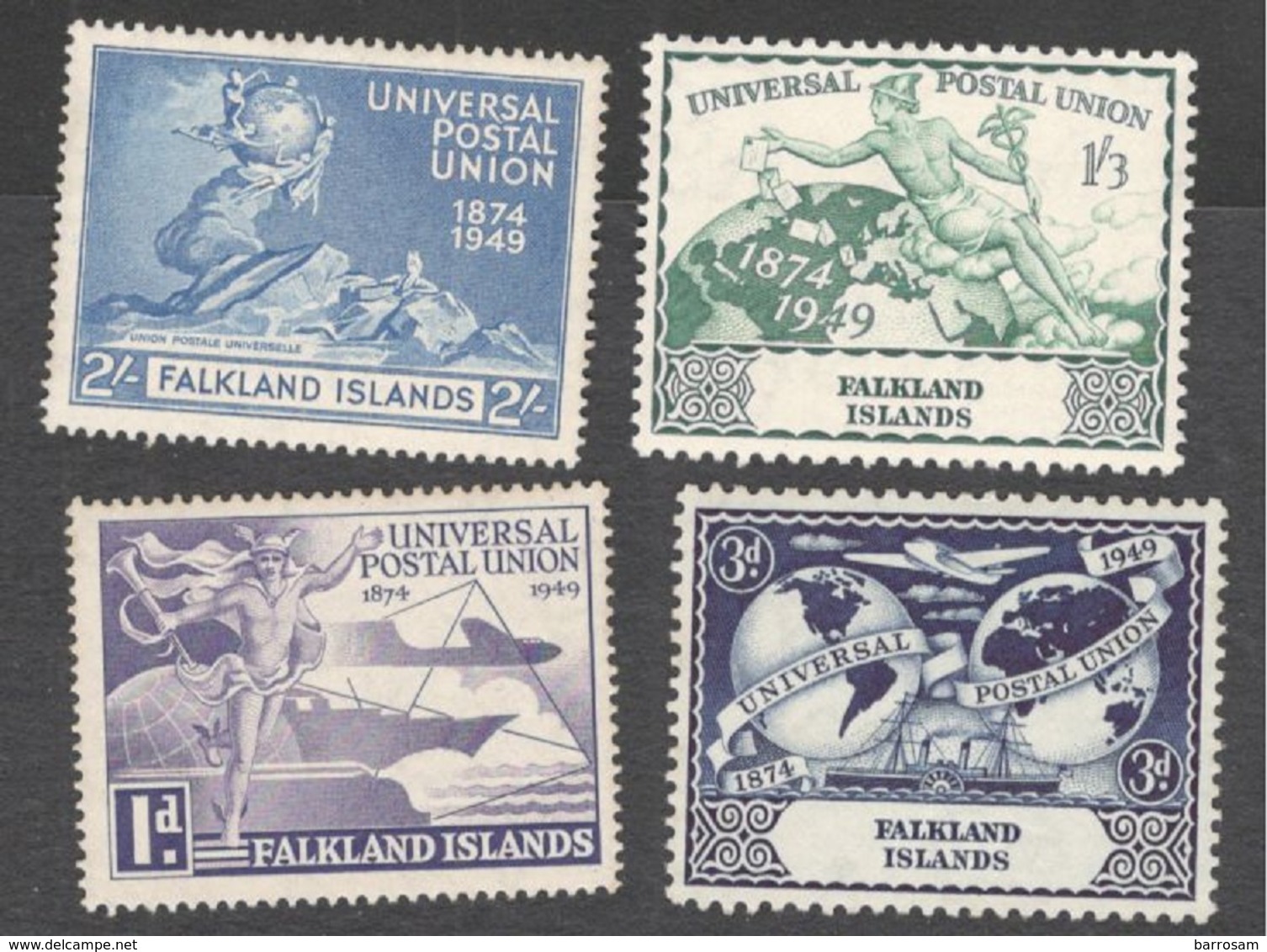 FALKLAND I.1949:UPU Michel98-101 Mnh** Cat.Value $25 - Falkland Islands