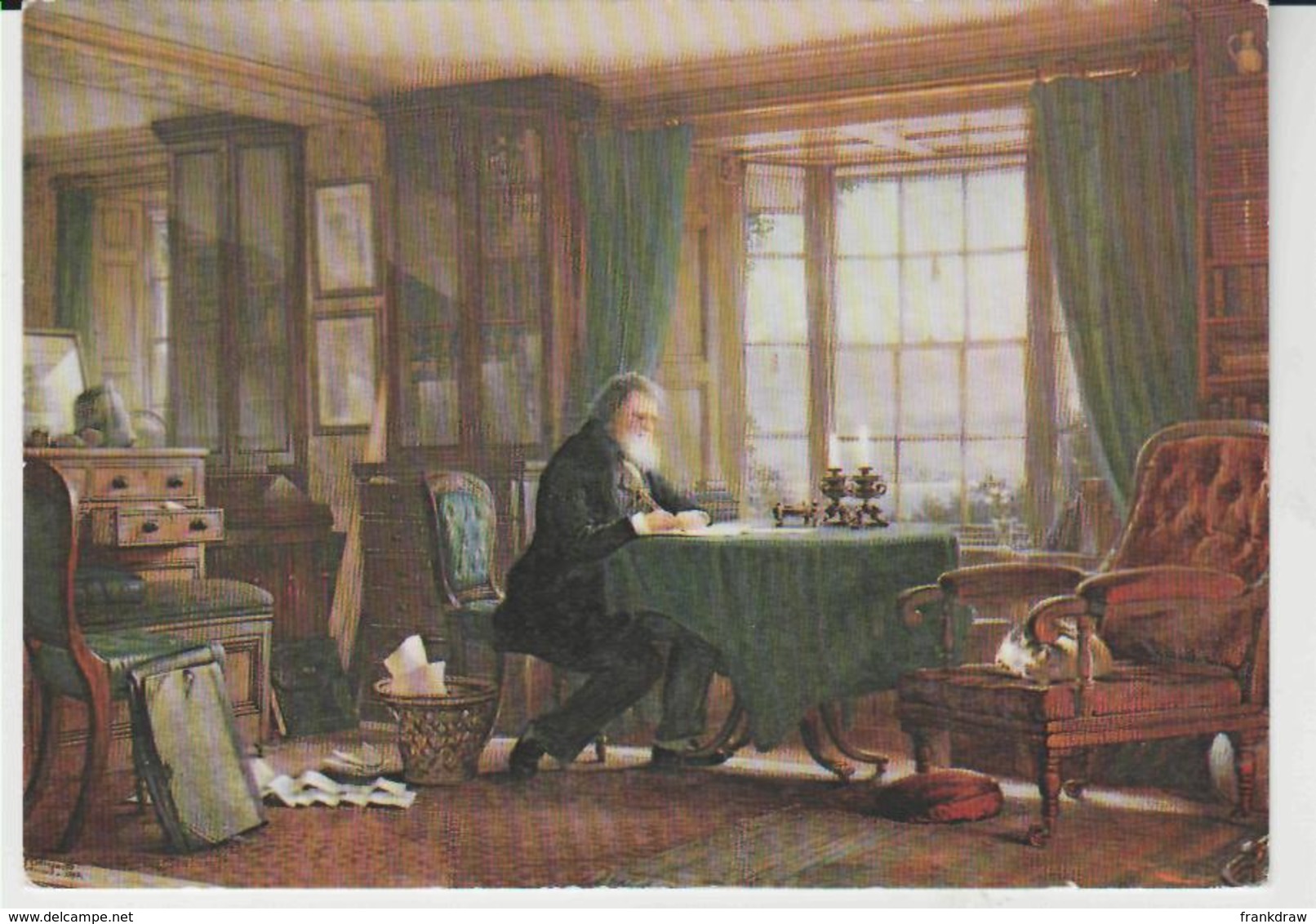 Postcard - Art - W.G. Collingwood - John Ruskin In His Study - VG - Unclassified