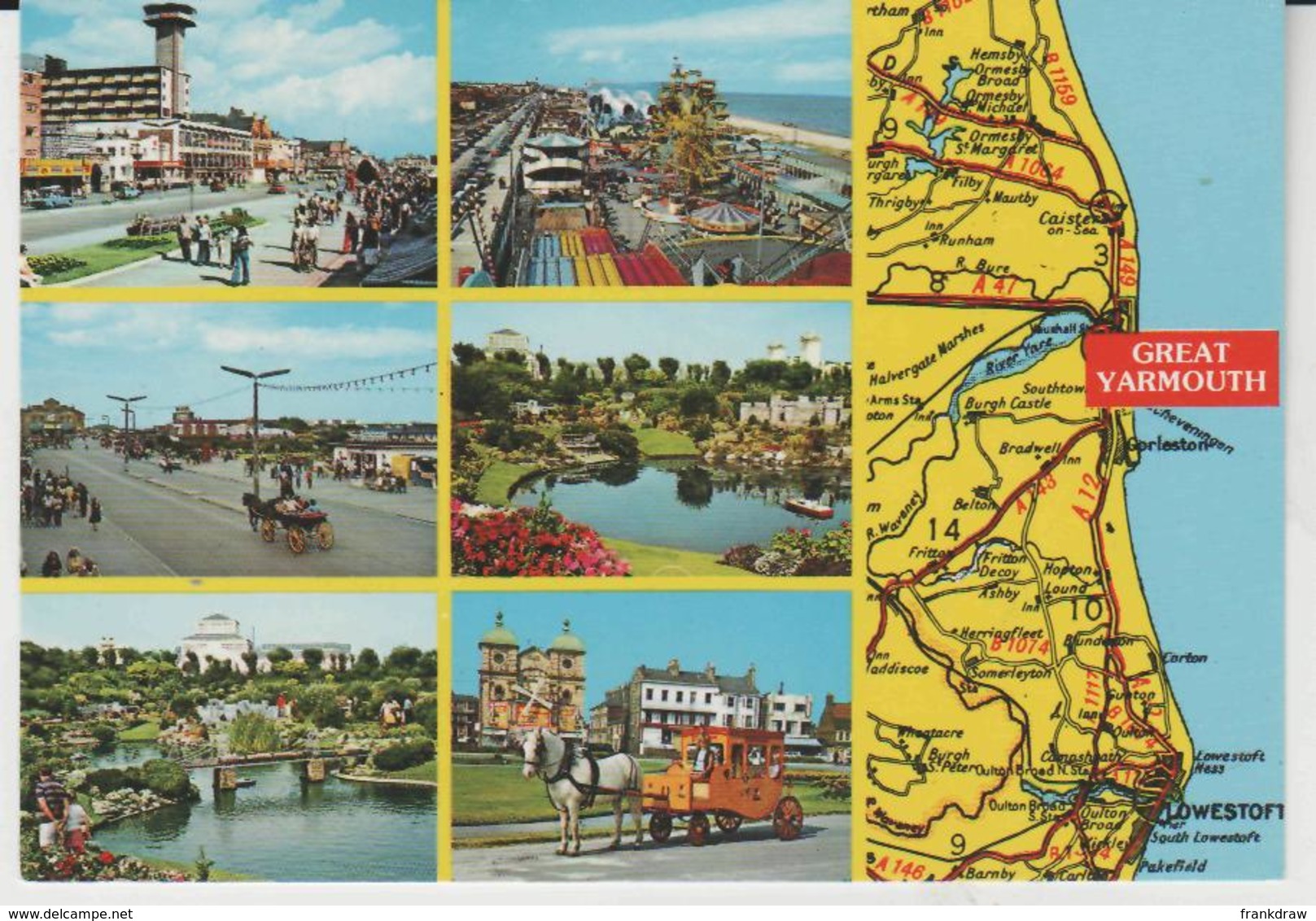 Postcard - Map - Great Yarmouth, With Six Ills, Card No..2ds10 - Unused Very Good - Unclassified