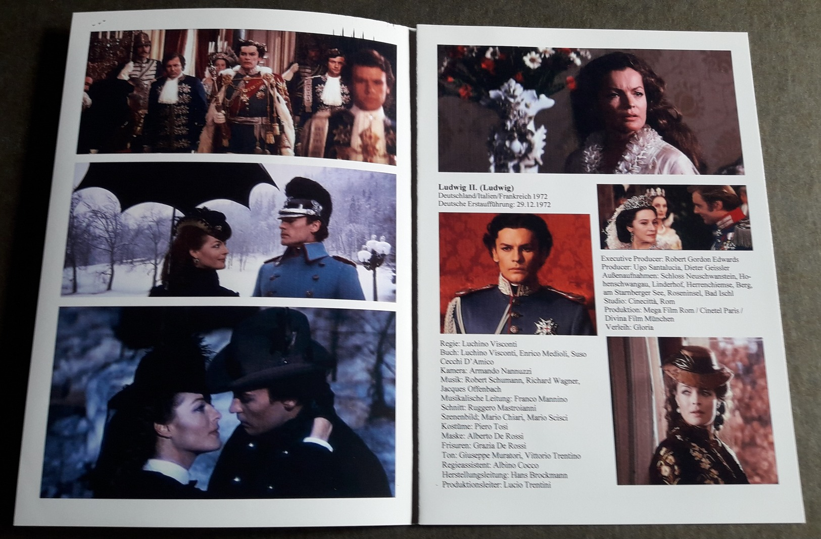 ROMY SCHNEIDER / Helmut Berger / Trevor Howard Im Film "Ludwig II." # NFB-Filmprogramm (8 Seiten) # [19-14] - Film & TV