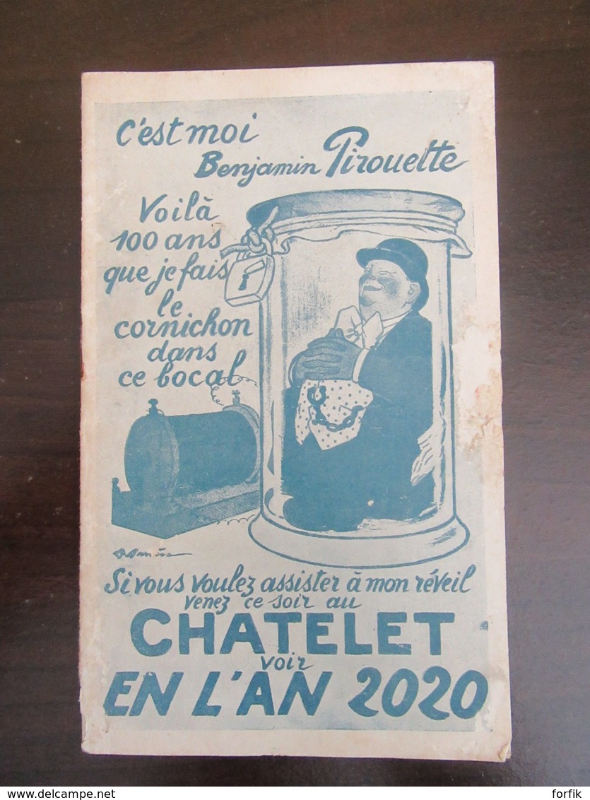 Lot De 12 Programmes Anciens Illustrés Du Théâtre Du Châtelet - Bel Ensemble - Programs