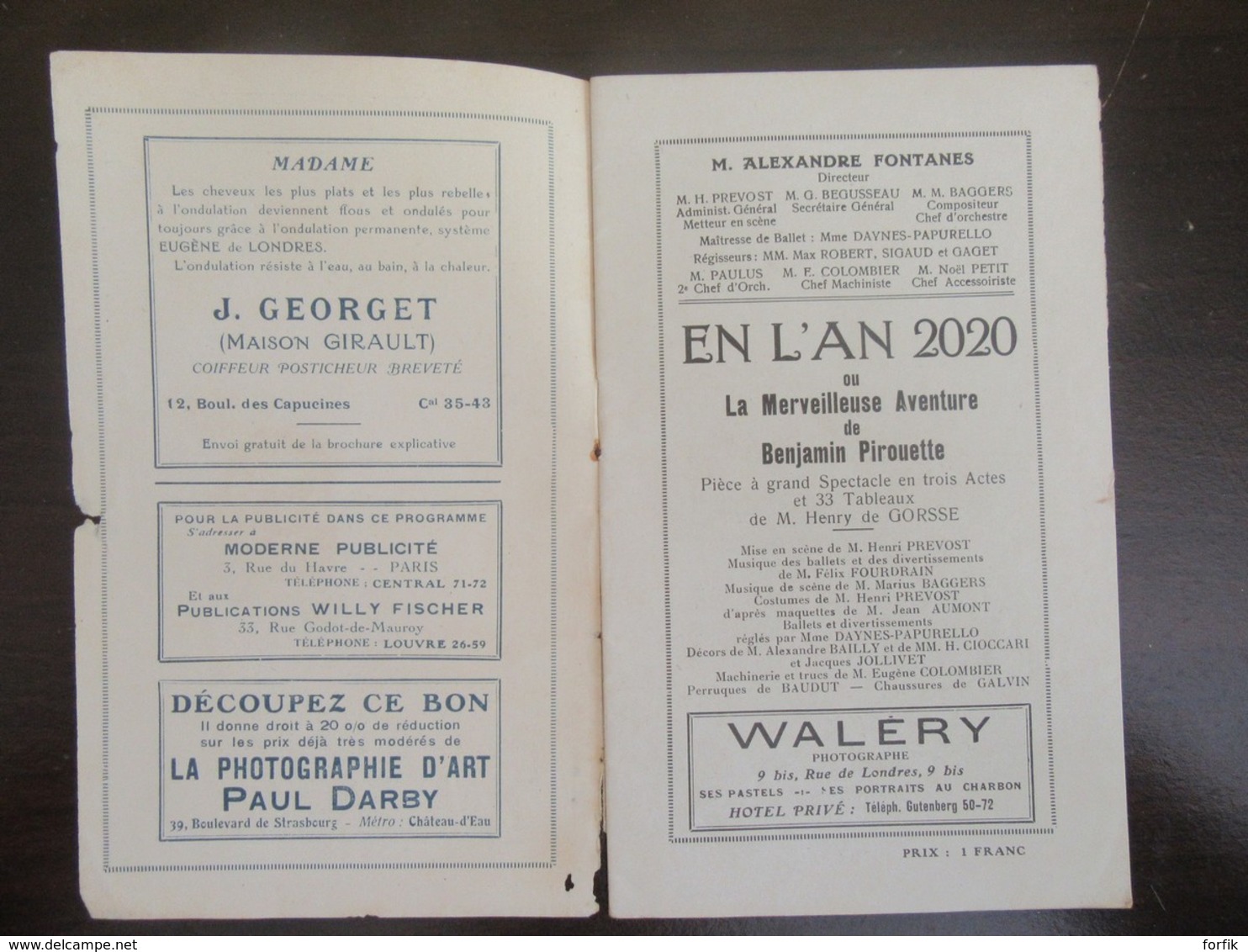 Lot De 12 Programmes Anciens Illustrés Du Théâtre Du Châtelet - Bel Ensemble - Programs