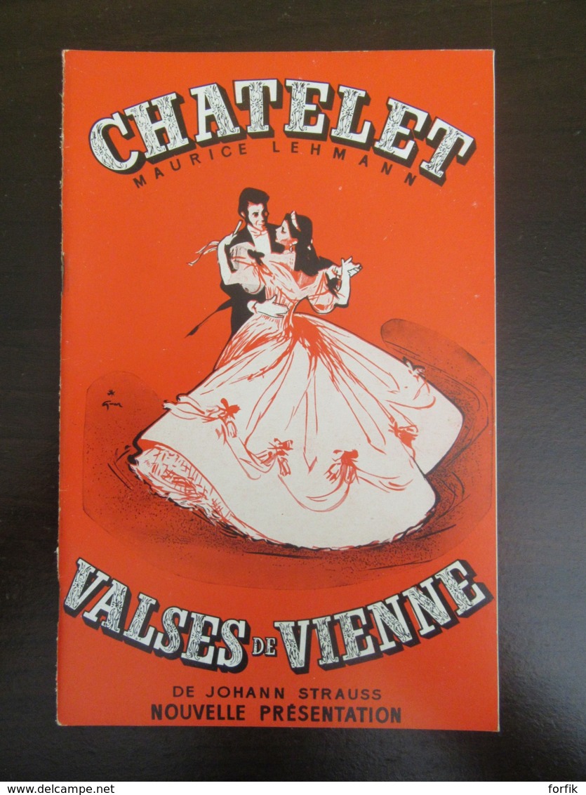 Lot de 12 programmes anciens illustrés du Théâtre du Châtelet - Bel ensemble