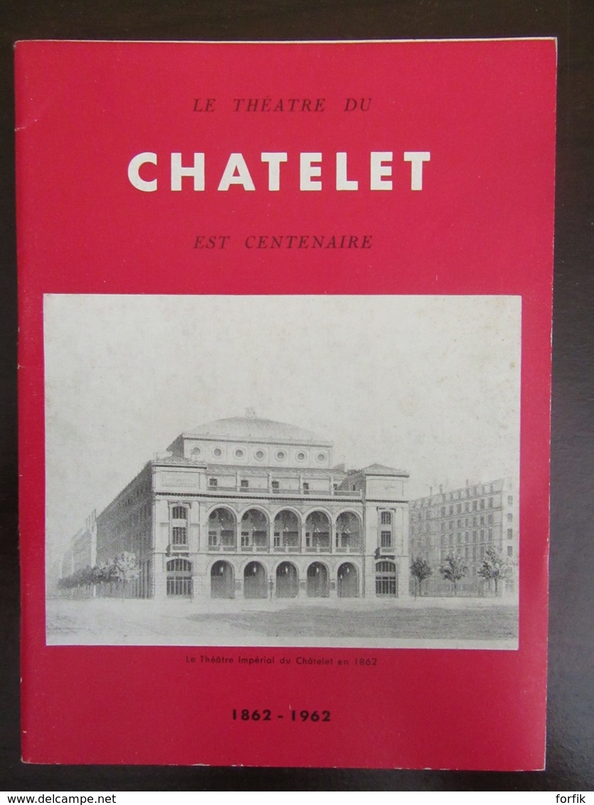 Lot de 12 programmes anciens illustrés du Théâtre du Châtelet - Bel ensemble