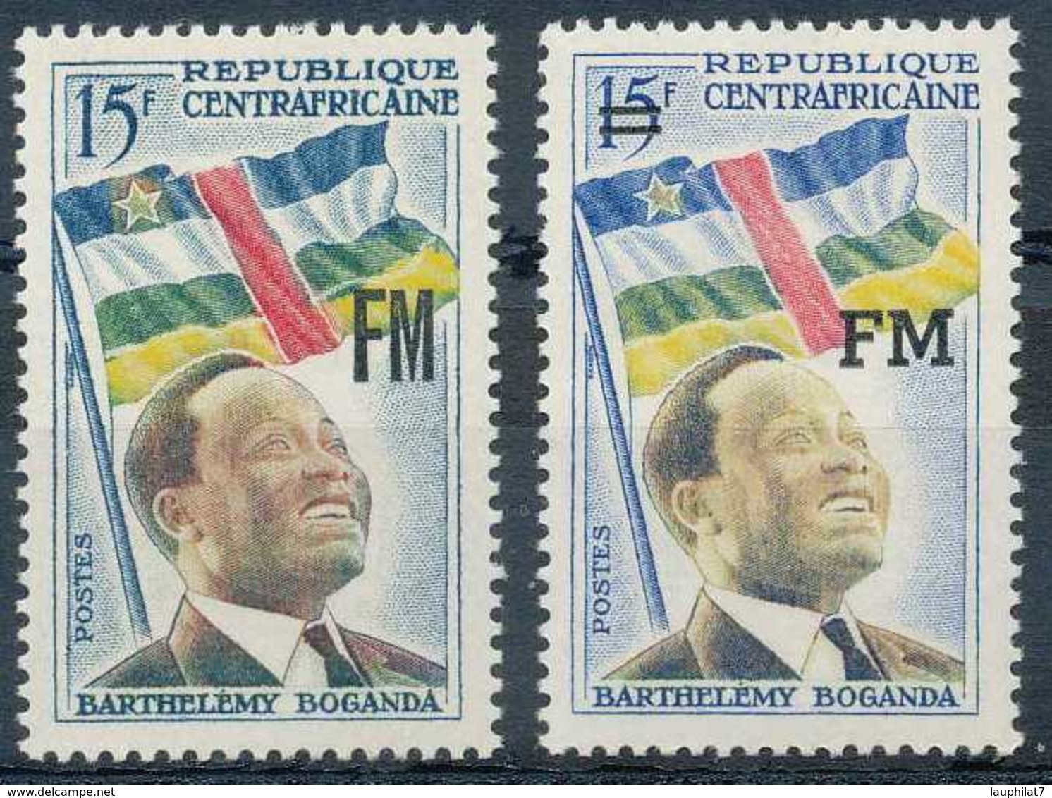 [61256]SUP//**/Mnh-c:34e-FM1/2, Franchise Militaire, Timbres Avec Surcharge FM - Centrafricaine (République)