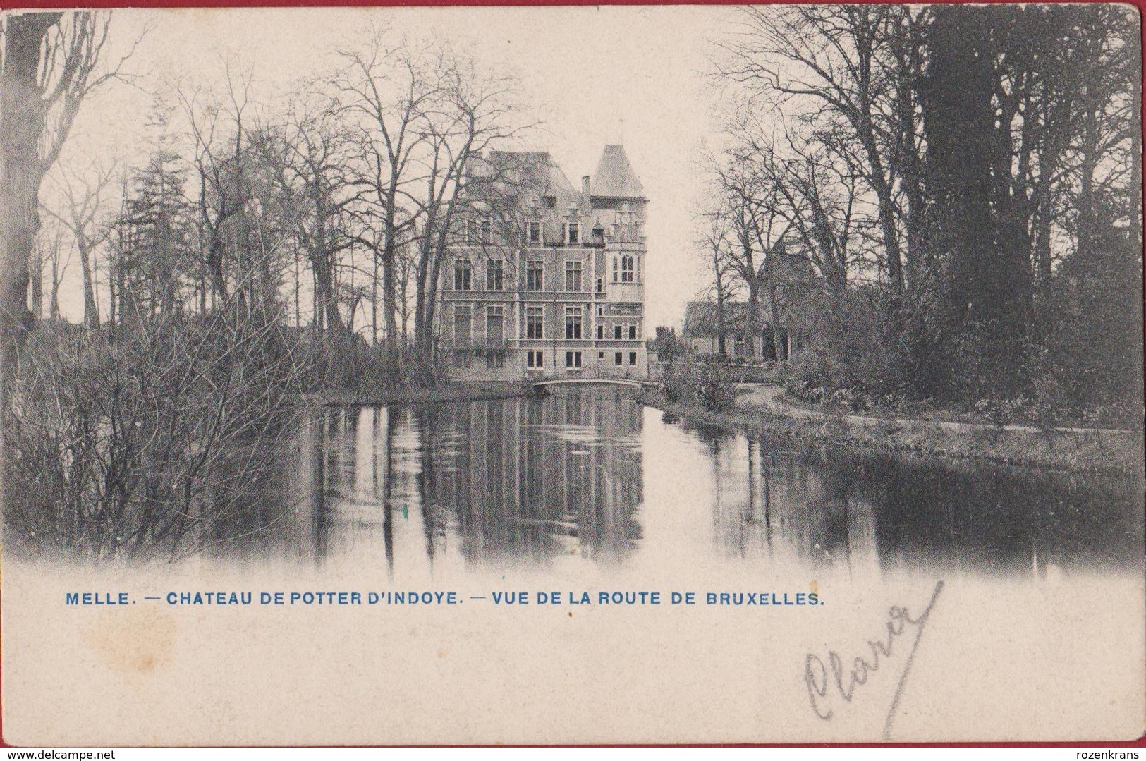 Melle Chateau De Potter D' Indoye Vue De La Route De Bruxelles - Melle