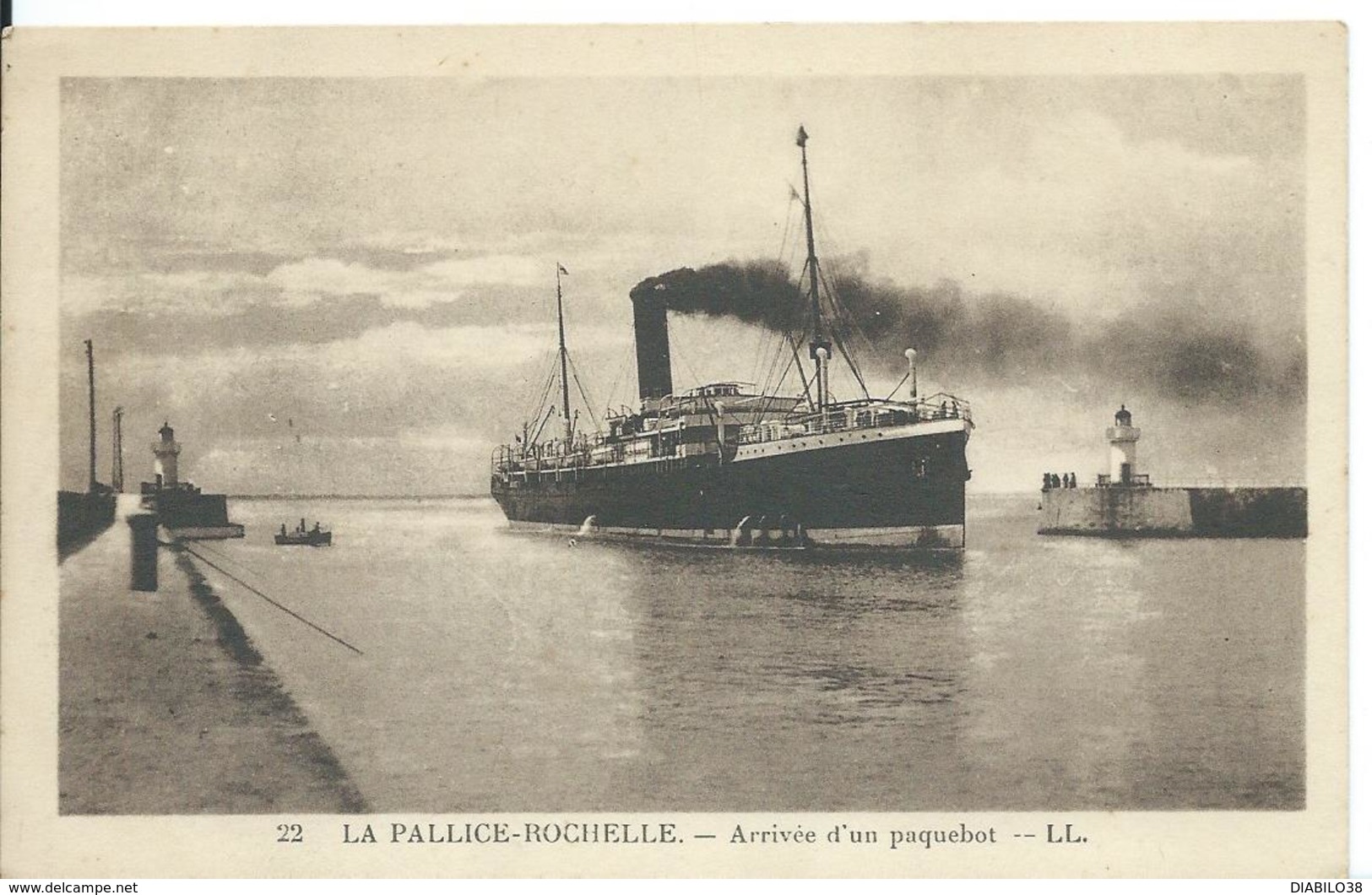 LA  PALLICE-ROCHELLE   (   CHARENTE MARITIME  )     ARRIVÉE D 'UN PAQUEBOT - Autres & Non Classés