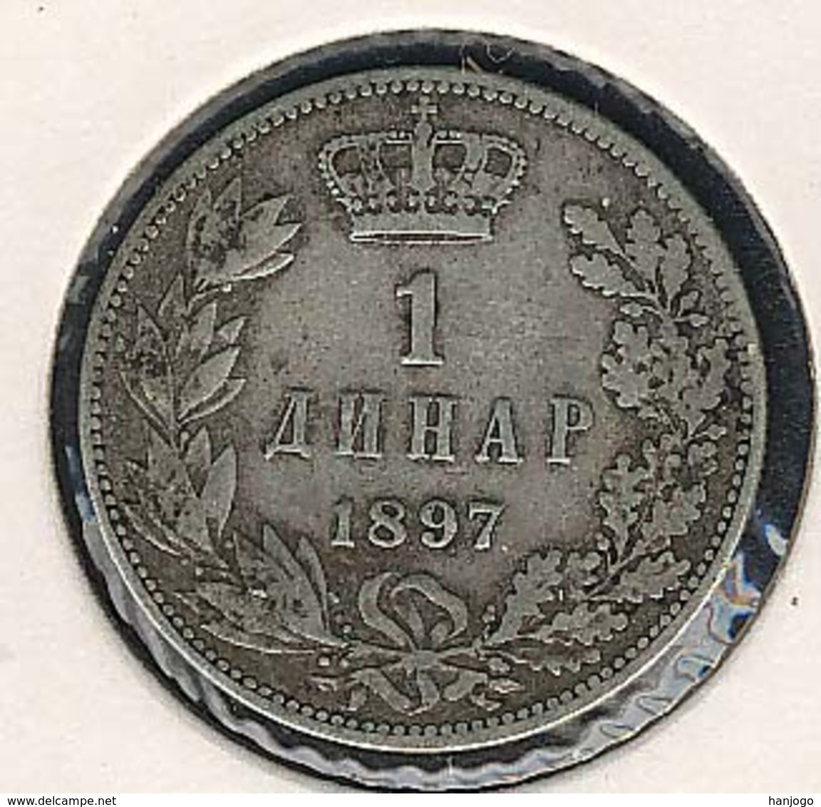 Serbien, 1 Dinar 1897, Silber - Serbien