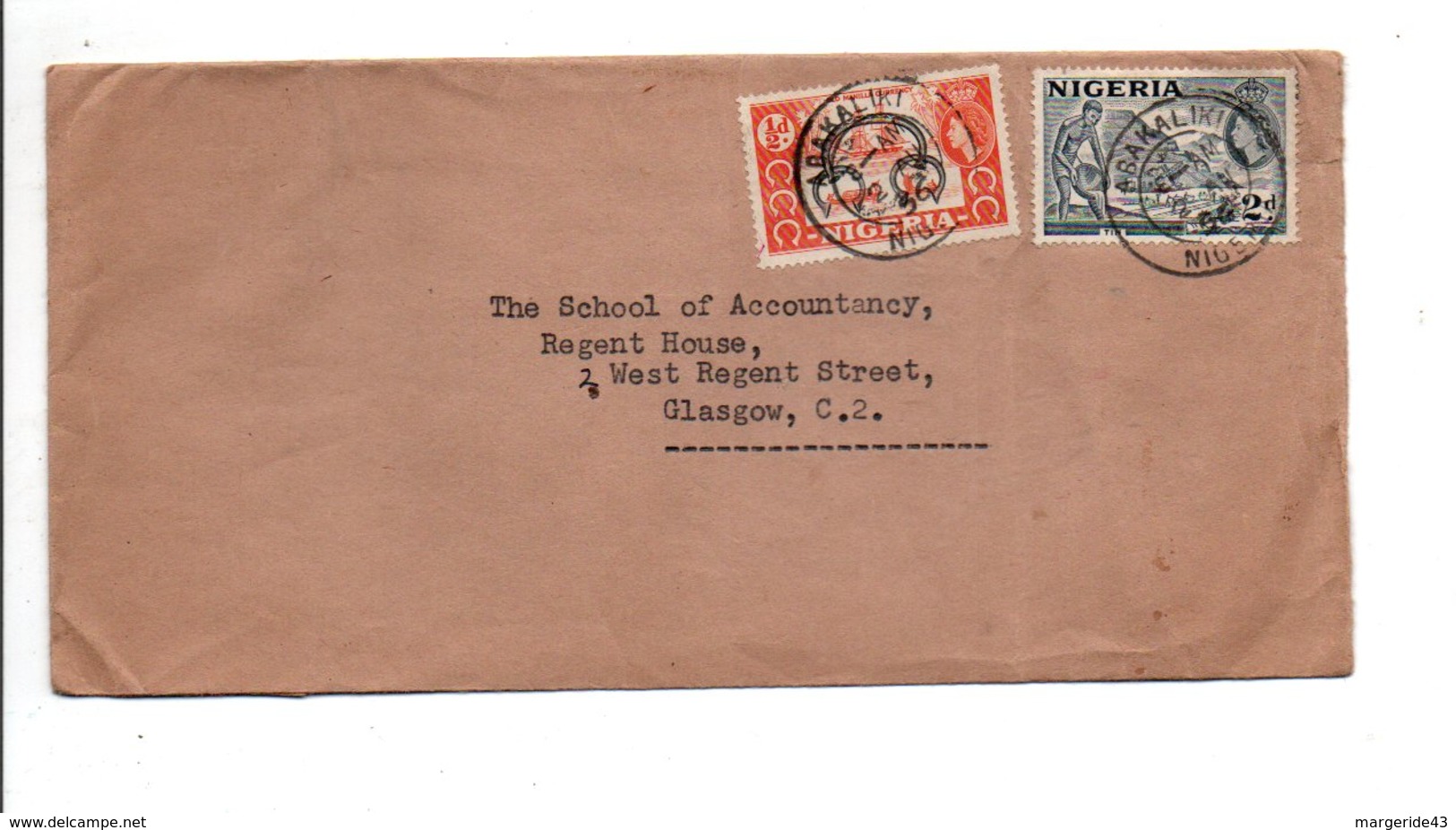NIGERIA GB AFFRANCHISSEMENT COMPOSE SUR LETTRE POUR L'ECOSSE 1936 - Nigeria (...-1960)