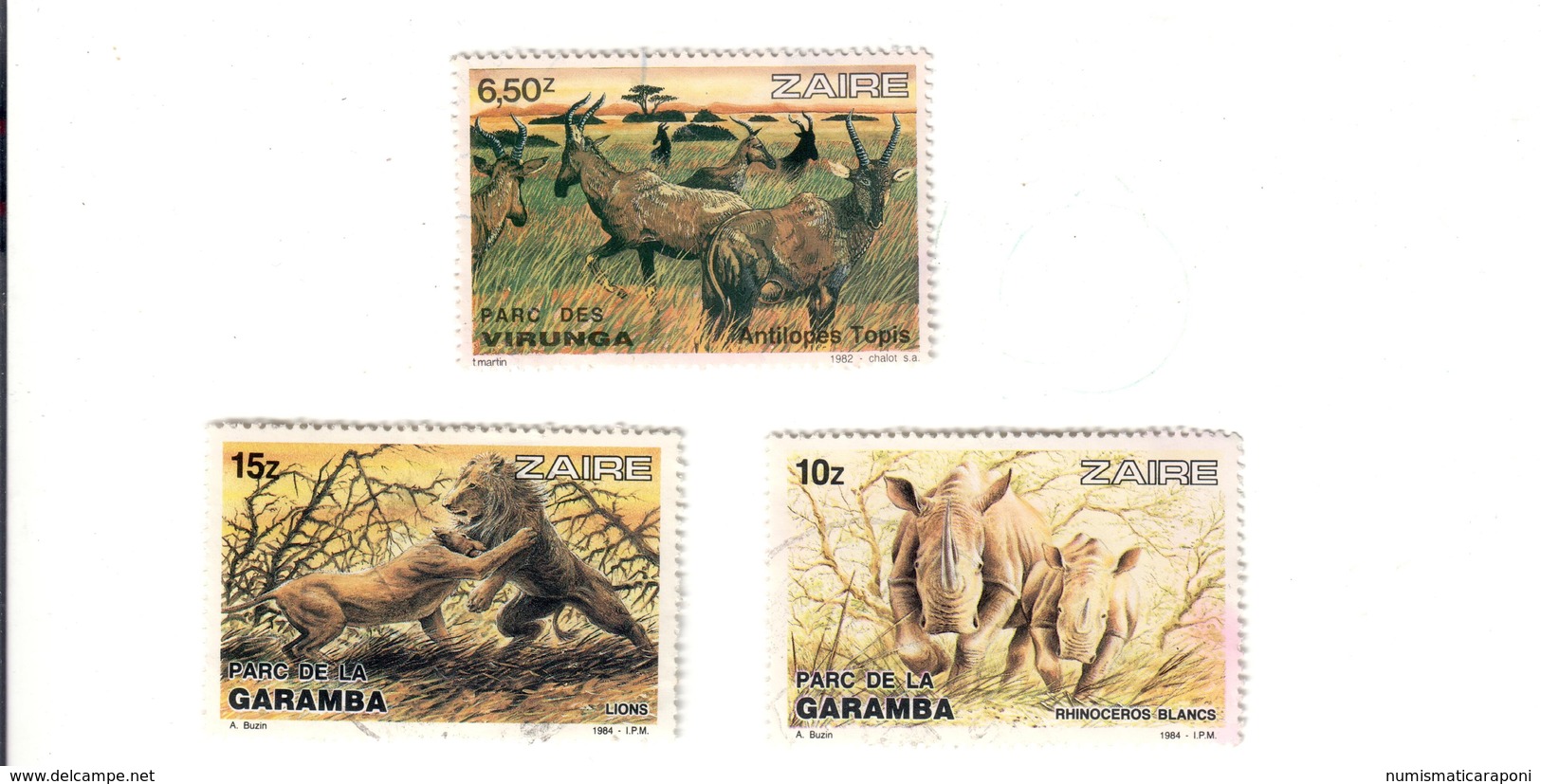 Zaire 1982-1984 Fauna 3 Valori Fra.1197 - Africa (Other)