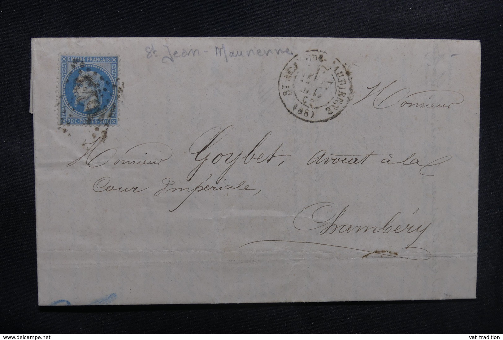 FRANCE - Lettre De St Jean De Maurienne Pour Chambery , Affranchissement Napoléon GC 3673 - L 39125 - 1849-1876: Classic Period