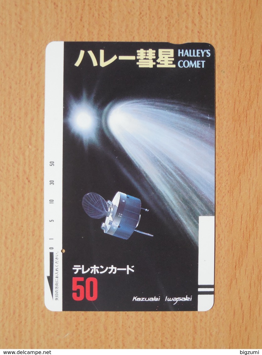 Japon Japan Free Front Bar, Balken Phonecard - 110-1348 / Comet Halley / One Punch - Astronomia