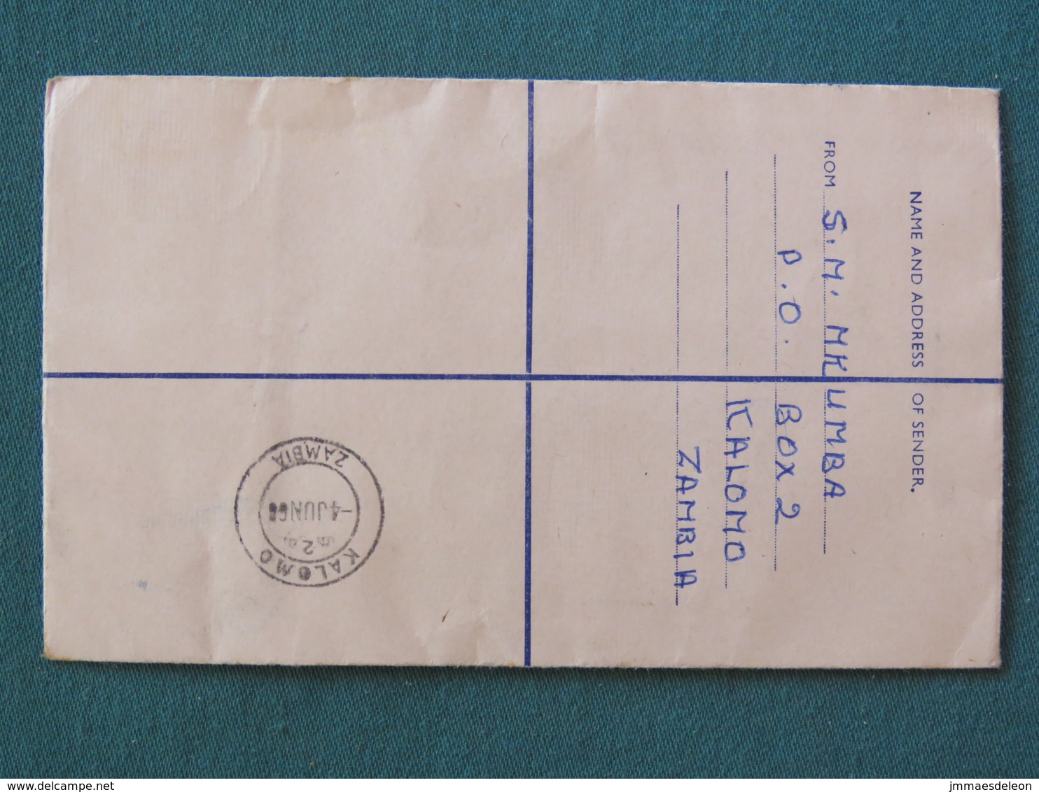 Zambia 1968 Registered Cover To England - Tobacco Harvest - Zambia (1965-...)