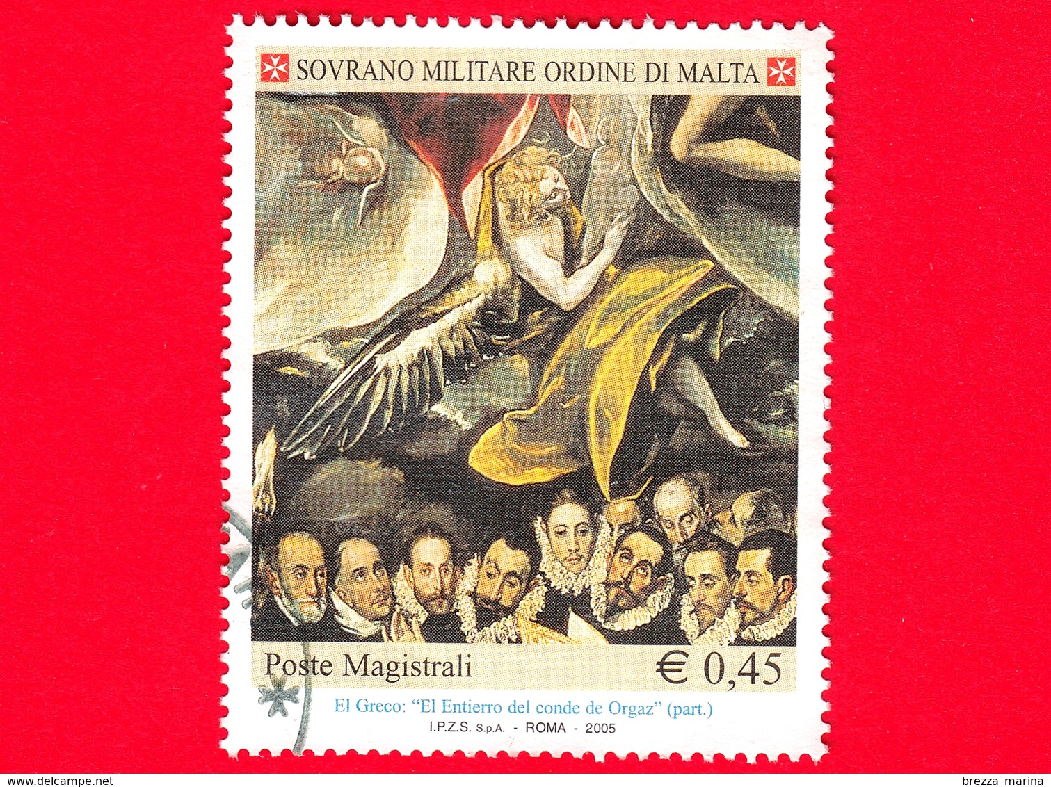 SMOM - Sovrano Militare Ordine Di Malta - Usato - 2005 - 'El Entierro Del Conde De Orgaz' Di El Greco - Particolare Dell - Sovrano Militare Ordine Di Malta