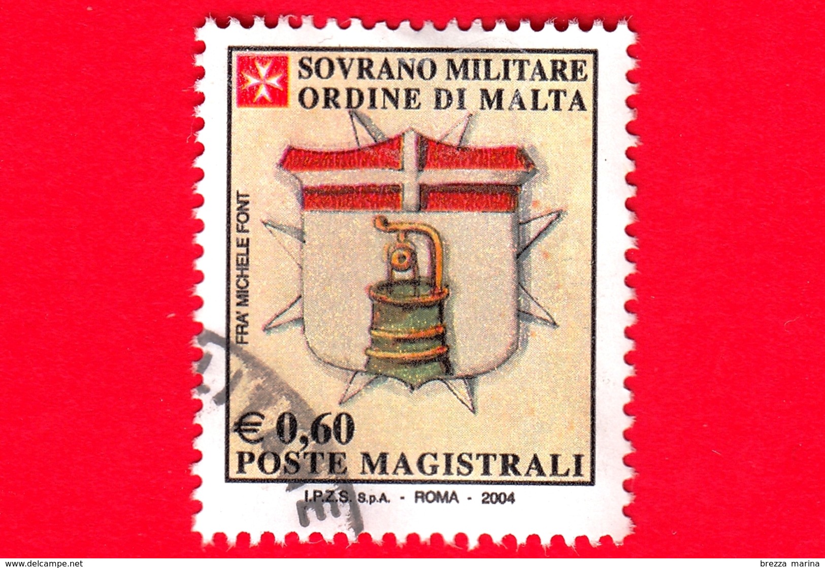 SMOM - Sovrano Militare Ordine Di Malta - Usato - 2005 (2004) - Stemma Gran Priore Fra' Michele Font -  0.60 - Sovrano Militare Ordine Di Malta