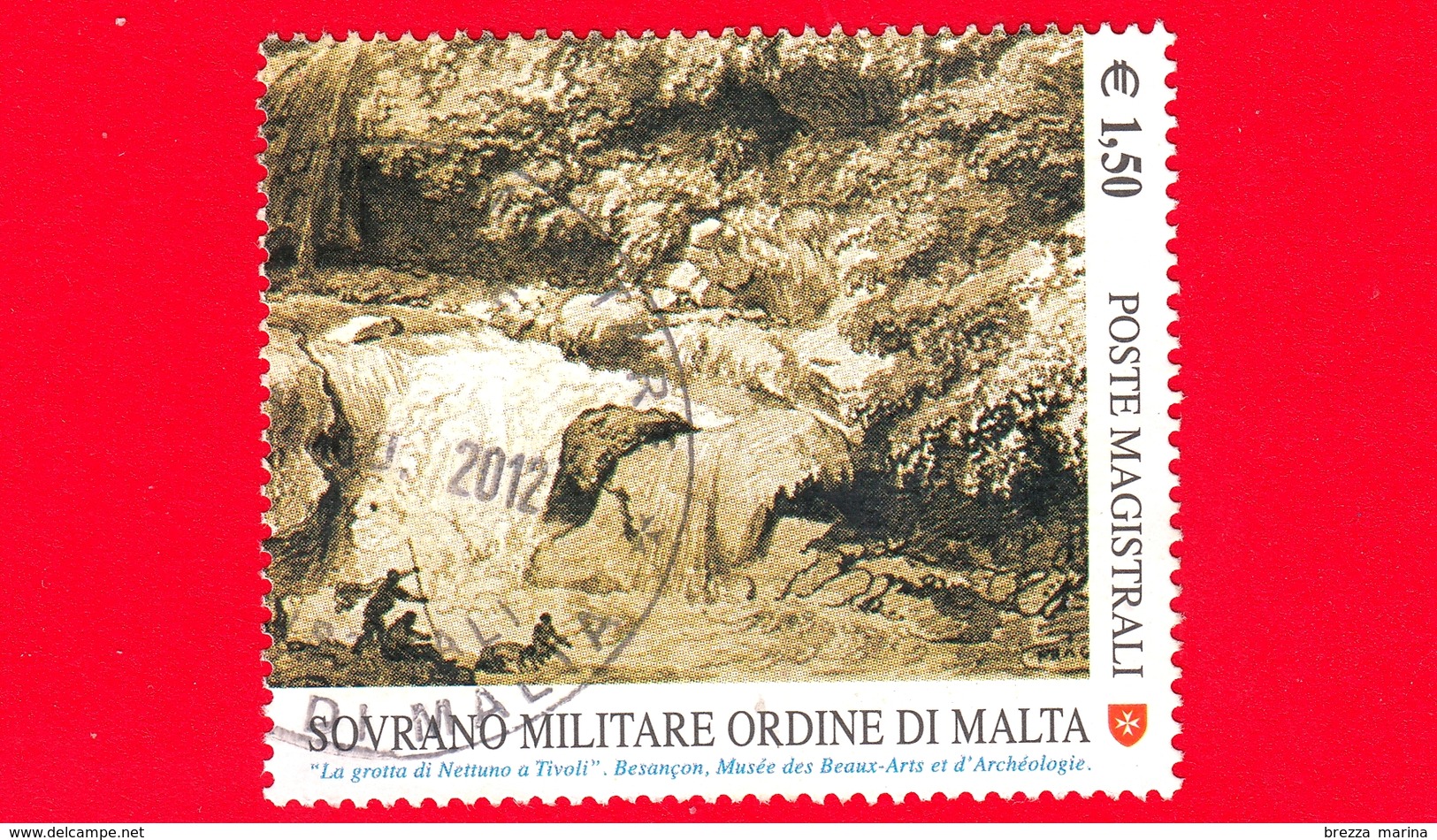 SMOM - Ordine Di Malta - Usato - 2010 - Il Disegno Nell'arte - La Grotta Di Nettuno A Tivoli, Opera Di J.H. Fragonard - - Sovrano Militare Ordine Di Malta