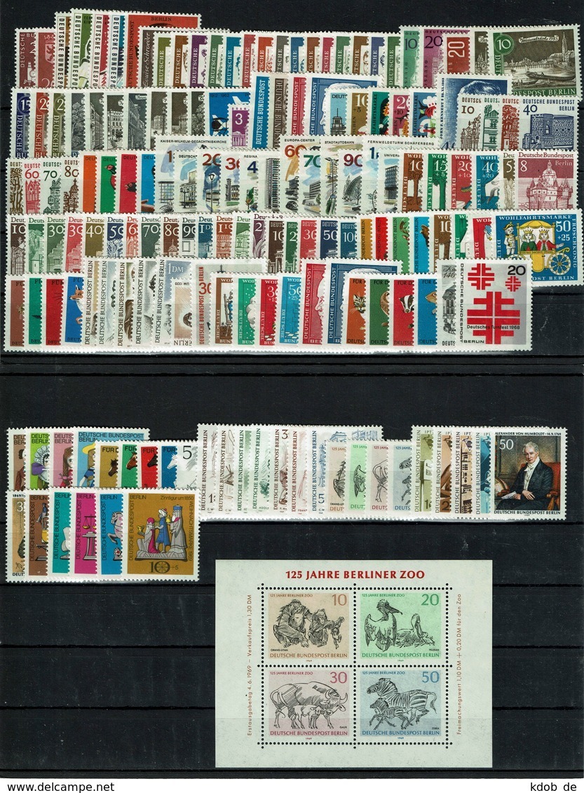 Berlin Michel Nr. 191 - 352 Postfrisch (Jahrgang 1960 - 1969) - Unused Stamps