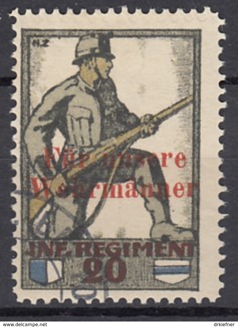 SCHWEIZ  Soldatenmarke: INF.REGIMENT 20, Ohne Jahreszahl (1914), Ungebraucht, "Für Unsere Wehrmänner" - Labels
