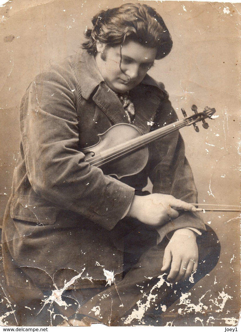 Photo Argentique Originale Du Violoniste Eugène Isaye Format 26/19 - Berühmtheiten
