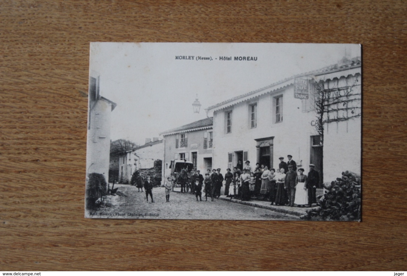 Cpa  MORLEY Meuse Carte Animée  Hotel MOREAU - Other & Unclassified