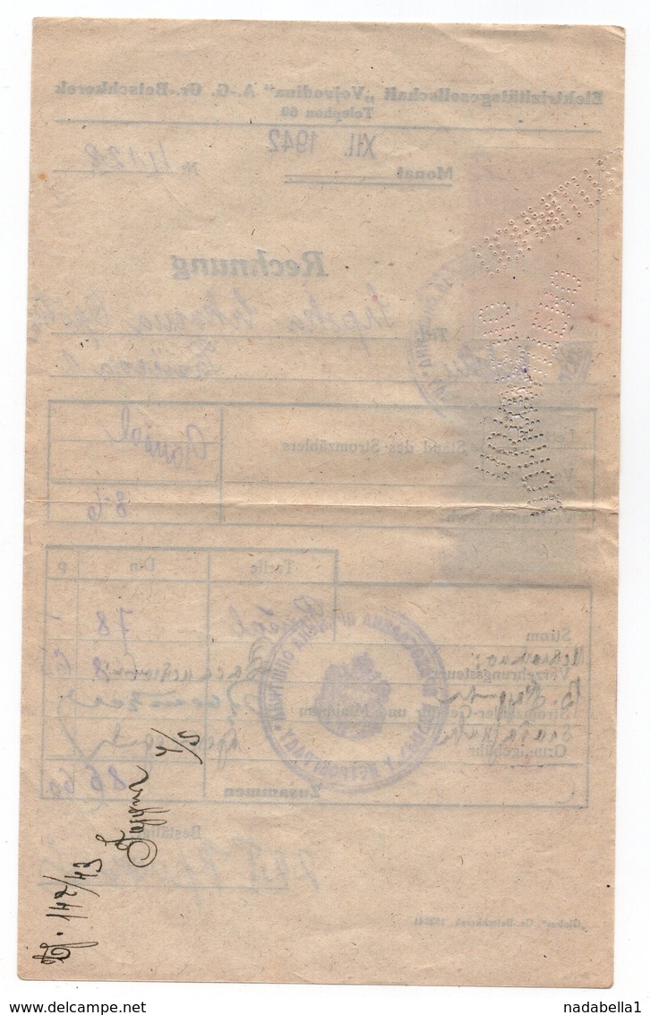 1941. WWII SERBIA,GERMAN OCCUPATION,VRSAC,LAST MONTH OF CIRCULATION OF YUGOSLAVIA REVENUE STAMPS USED 06.05.1941 - Serbia