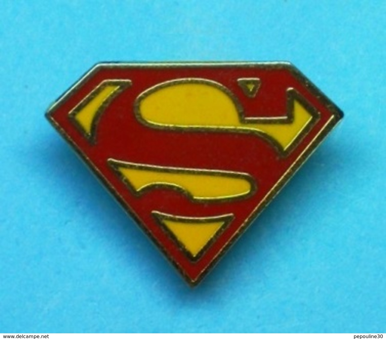 1 PIN'S //    ** LOGO / SUPERMAN ** . (™& © DC Comics INC. 1944) - BD