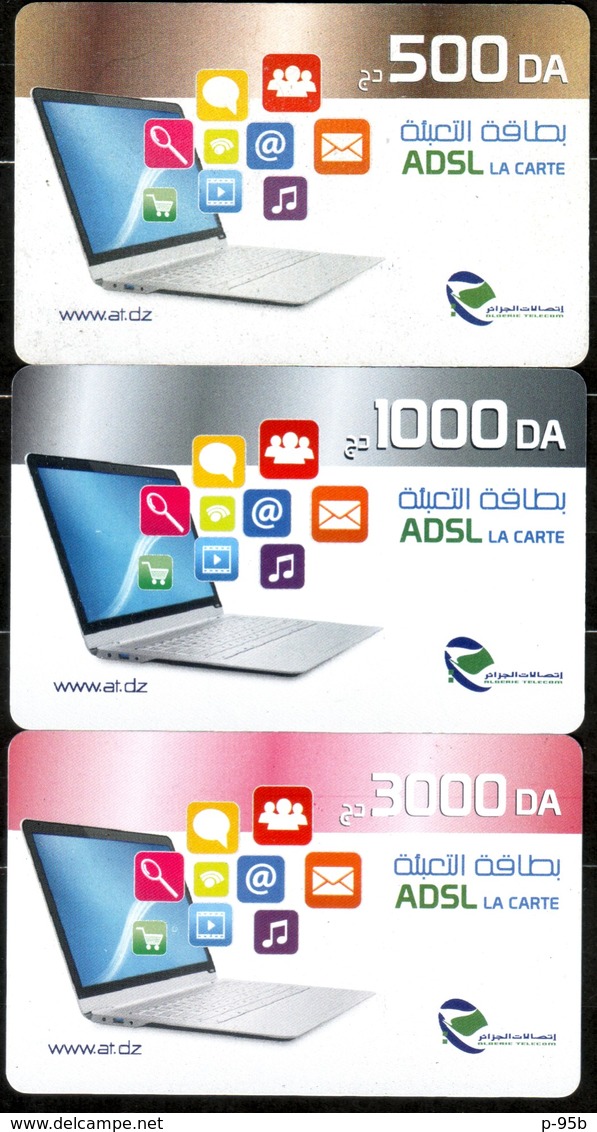 Algérie - 3 Cartes De Recharge "ADSL" De L'opérateur "MOBLIS". - Algérie