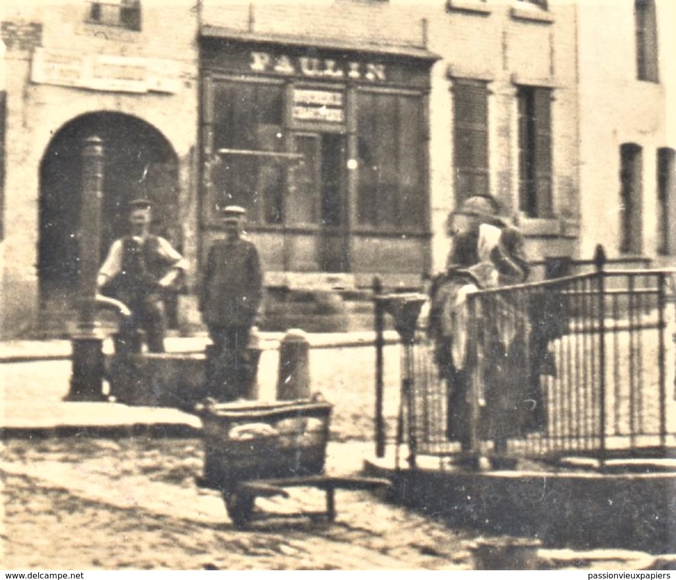 CARTE PHOTO  ALLEMANDE SOLRE Le CHÂTEAU PLACE FERMAUWET Commerce PAULIN - Solre Le Chateau