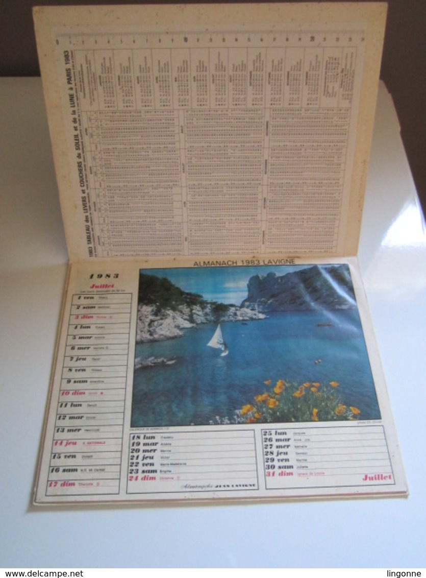 1983 ALMANACH DES P.T.T Calendrier Des Postes GIRONDE 33 - Petit Format : 1981-90