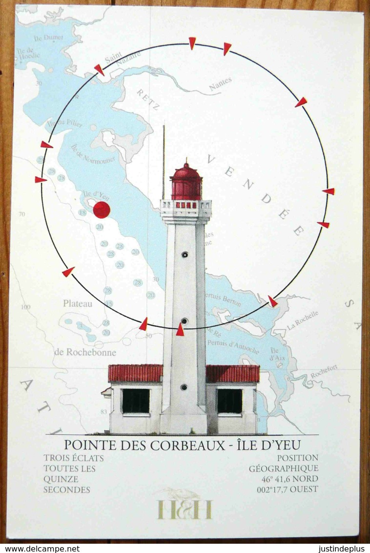 PHARE DE LA POINTE DES CORBEAUX ILE D'YEU ILLUSTRATION JEAN BENOIT HERON - Peintures & Tableaux