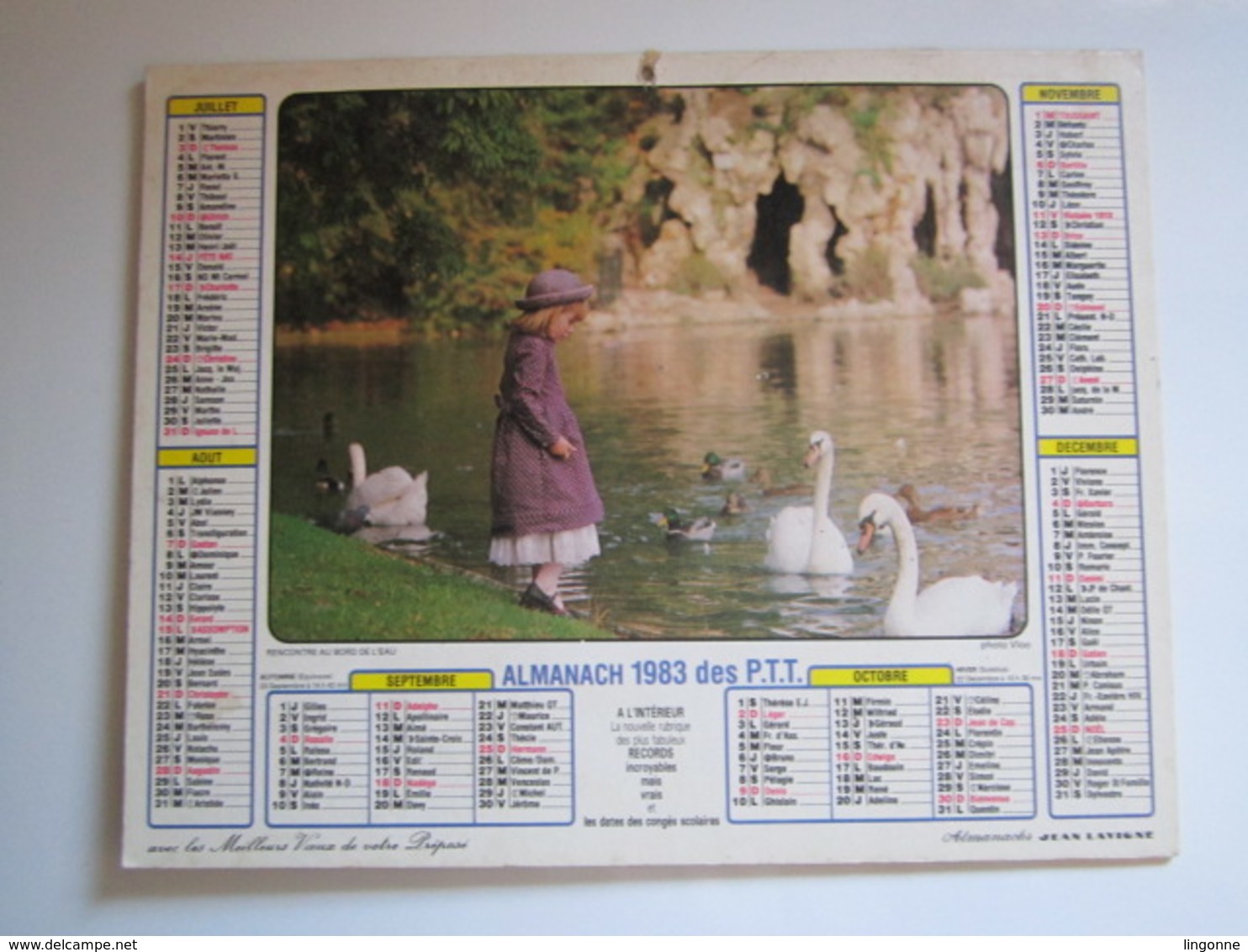 1983 ALMANACH DES P.T.T Calendrier Des Postes HAUTE-MARNE 52 - Petit Format : 1981-90