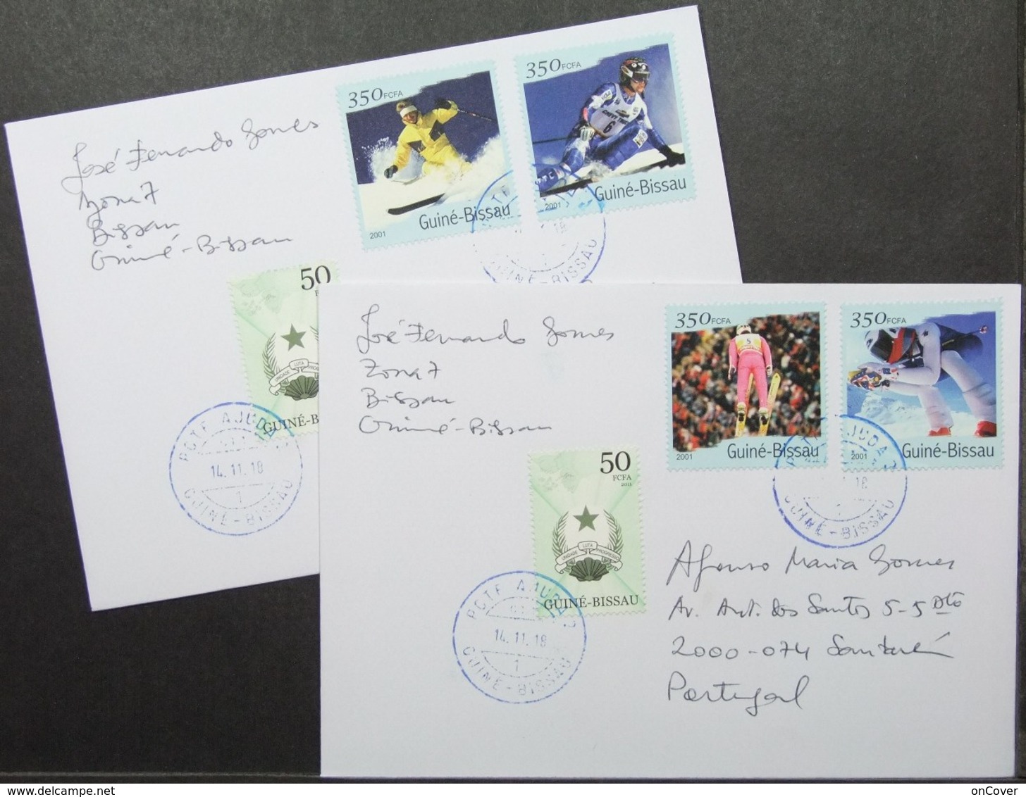 Guine-Bissau - Cover Lot (2) To Portugal Ski - Skiing