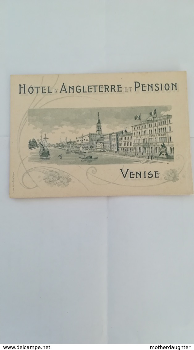 HOTEL D'ANGLETERRE ET PENSION VENISE - Adesivi Di Alberghi