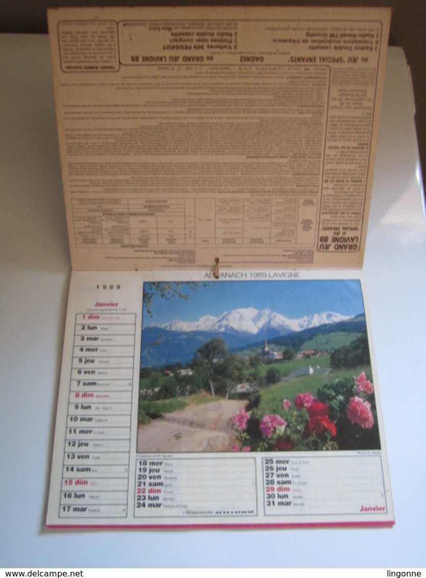 1989 ALMANACH DES P.T.T Calendrier Des Postes HAUTE-MARNE 52 - Petit Format : 1981-90