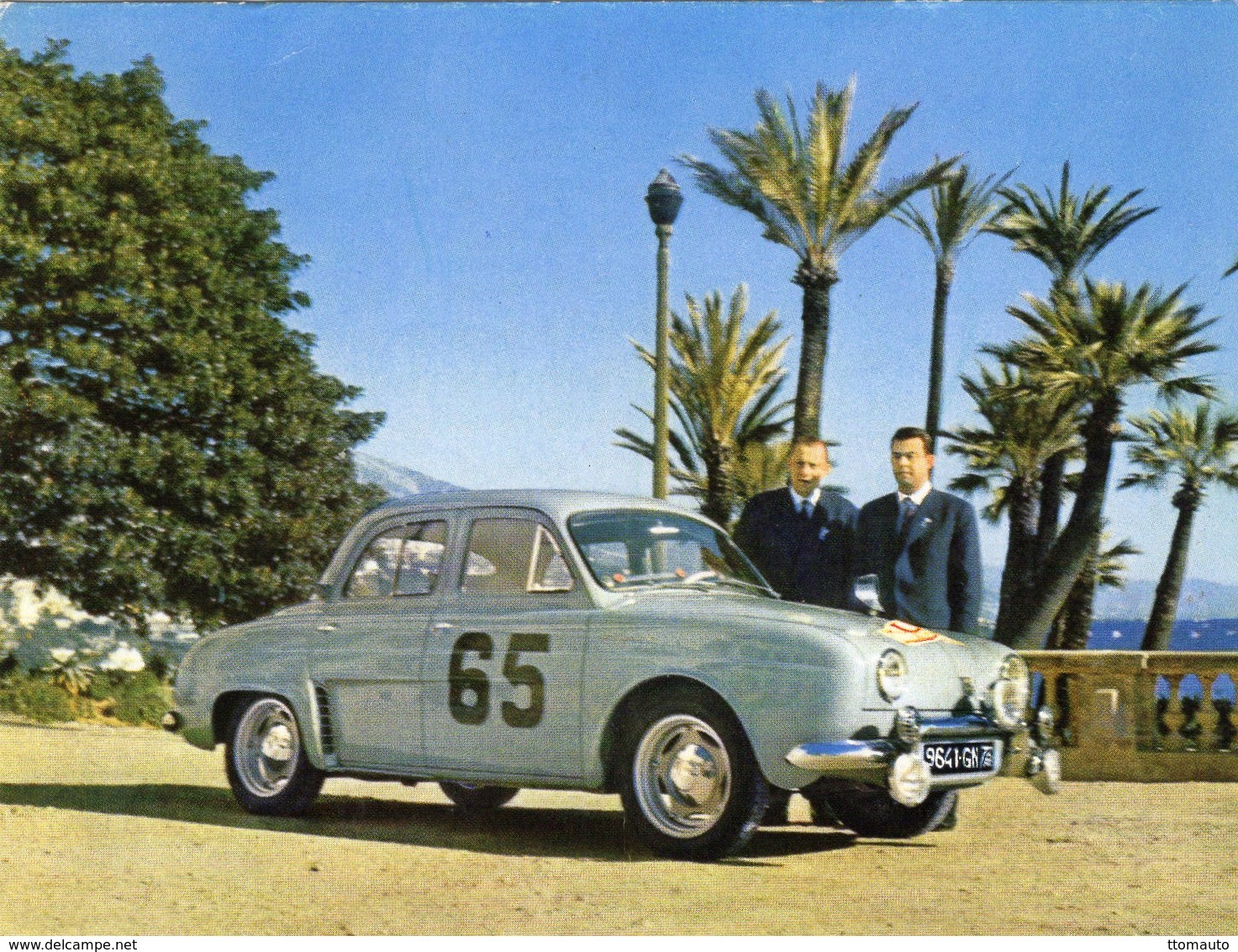 Renault Dauphine  -  Rallye Monte-Carlo 1958 - Les Vainqueurs Monraisse Et Feret - CPM - Rallyes