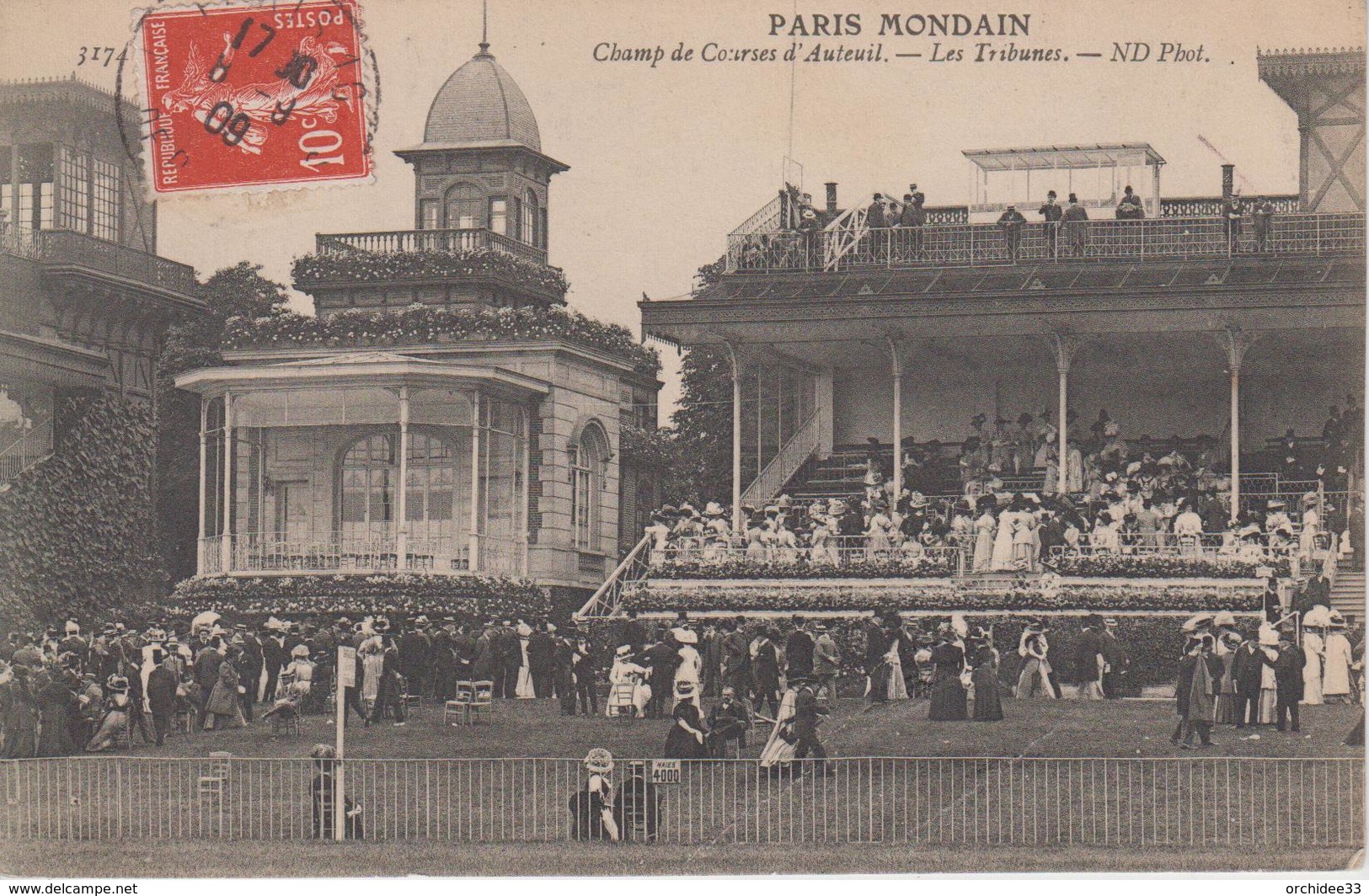 CPA Paris - Paris Mondain - Champ De Courses D'Auteuil - Les Tribunes (belle Animation) - Sonstige & Ohne Zuordnung