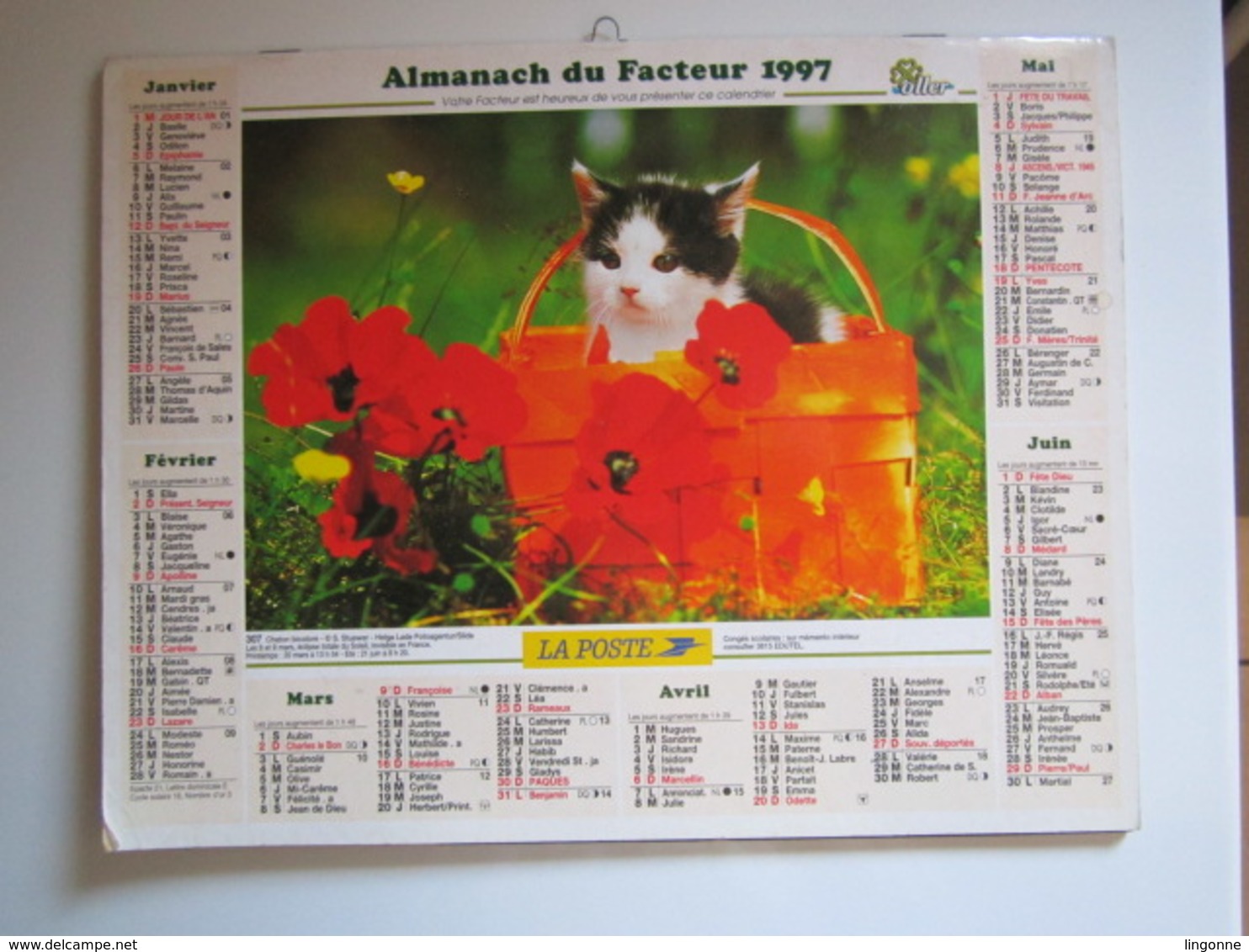 1997 ALMANACH DU FACTEUR Calendrier Des Postes HAUTE-MARNE 52 - Klein Formaat: 1991-00
