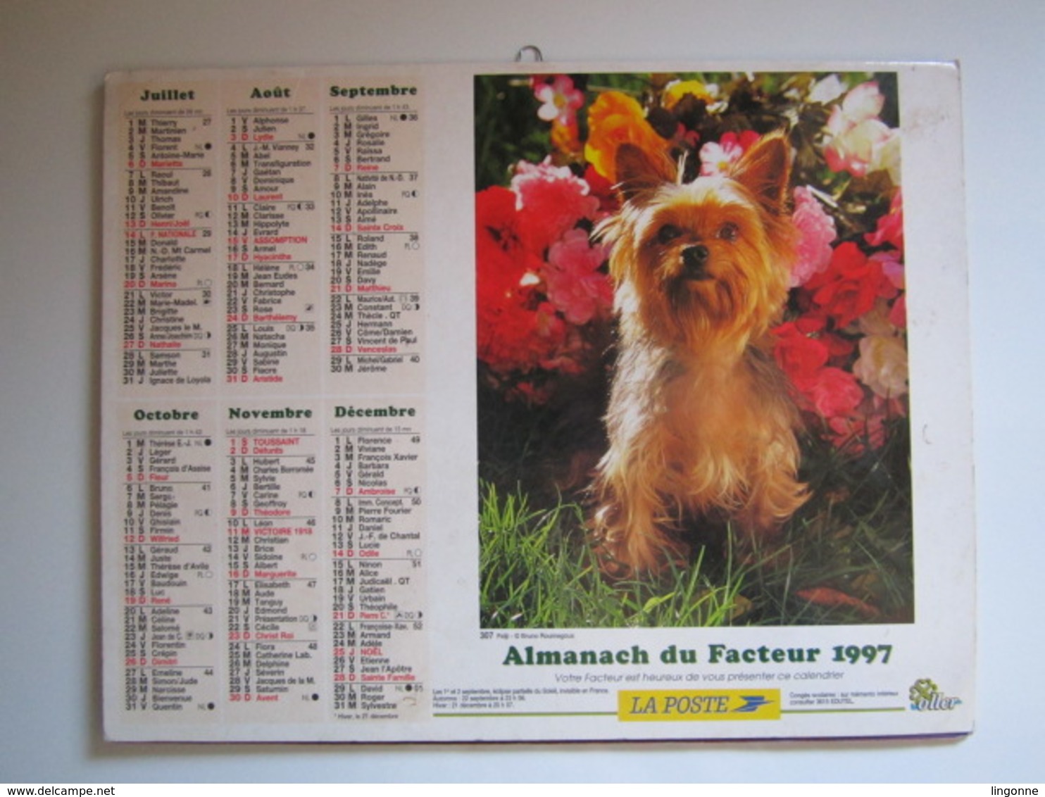 1997 ALMANACH DU FACTEUR Calendrier Des Postes HAUTE-MARNE 52 - Petit Format : 1991-00