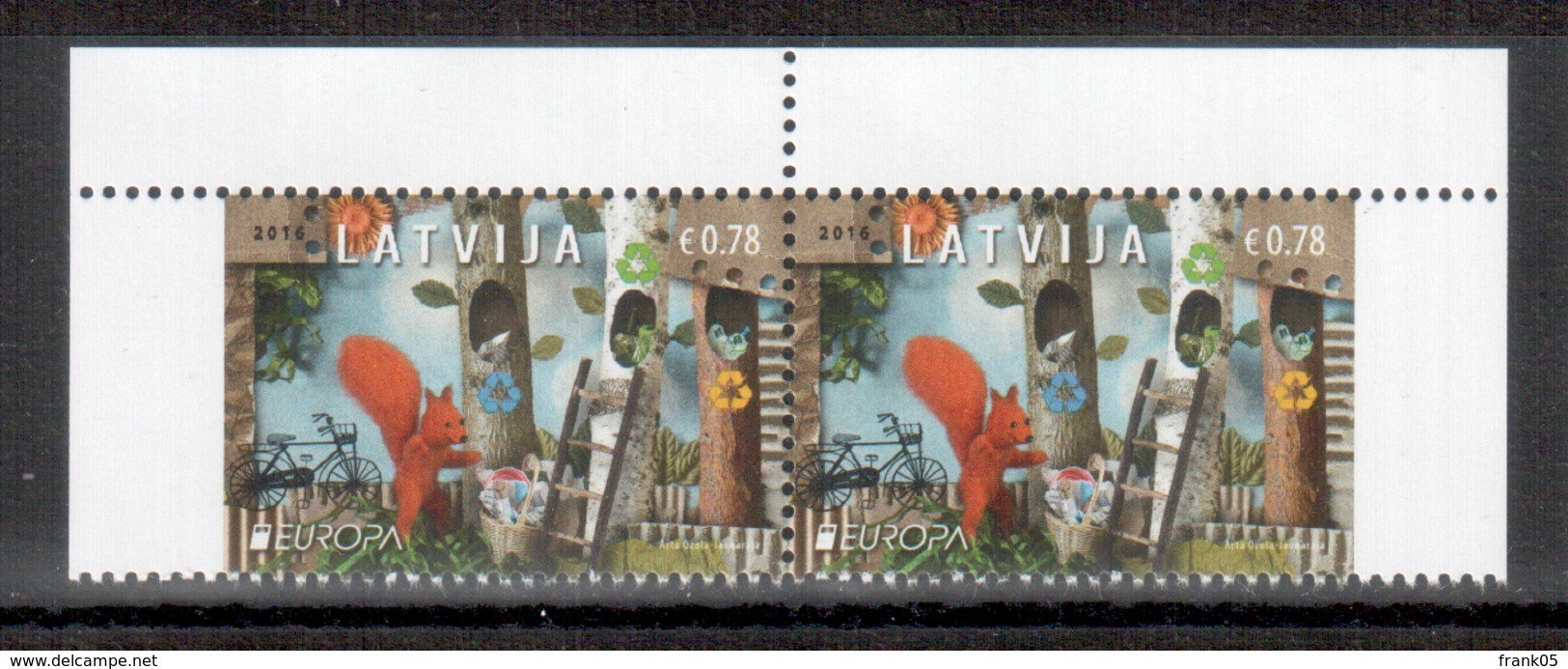 Lettland / Latvia / Lettonie 2016 Paar Aus MH/pair From Booklet EUROPA ** - 2016