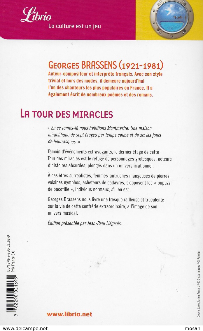 Roman De Georges Brassens. La Tour Des Miracles. - Autres & Non Classés