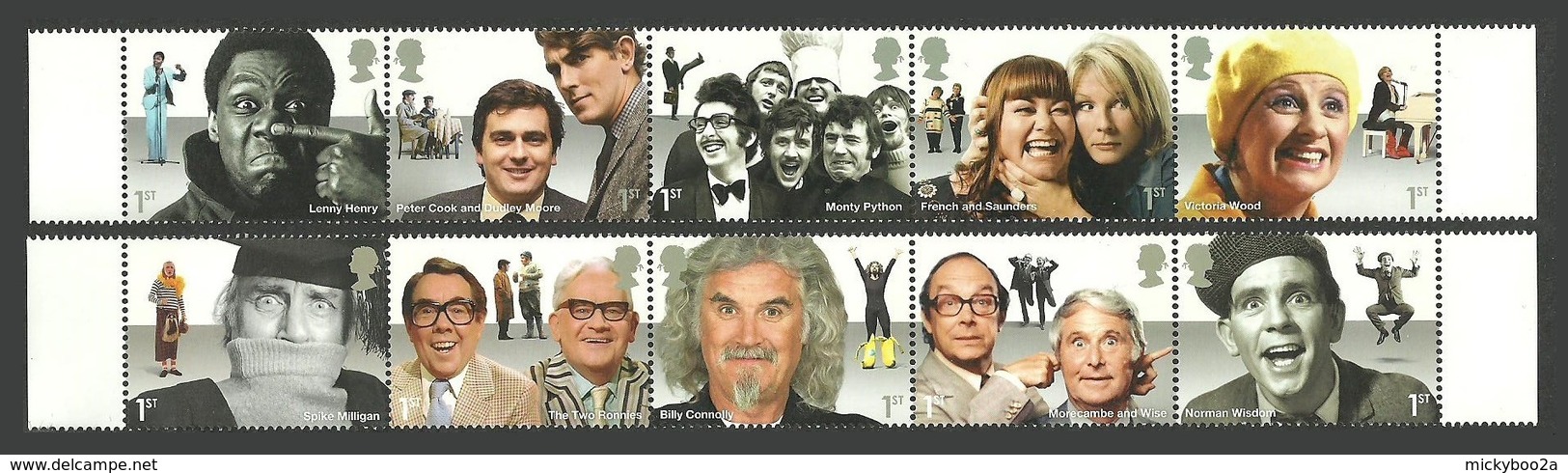 GB 2015 COMEDY GREATS NORMAN WISDOM MONTY PYTHON SPIKE MILLIGAN SET MNH - Unused Stamps