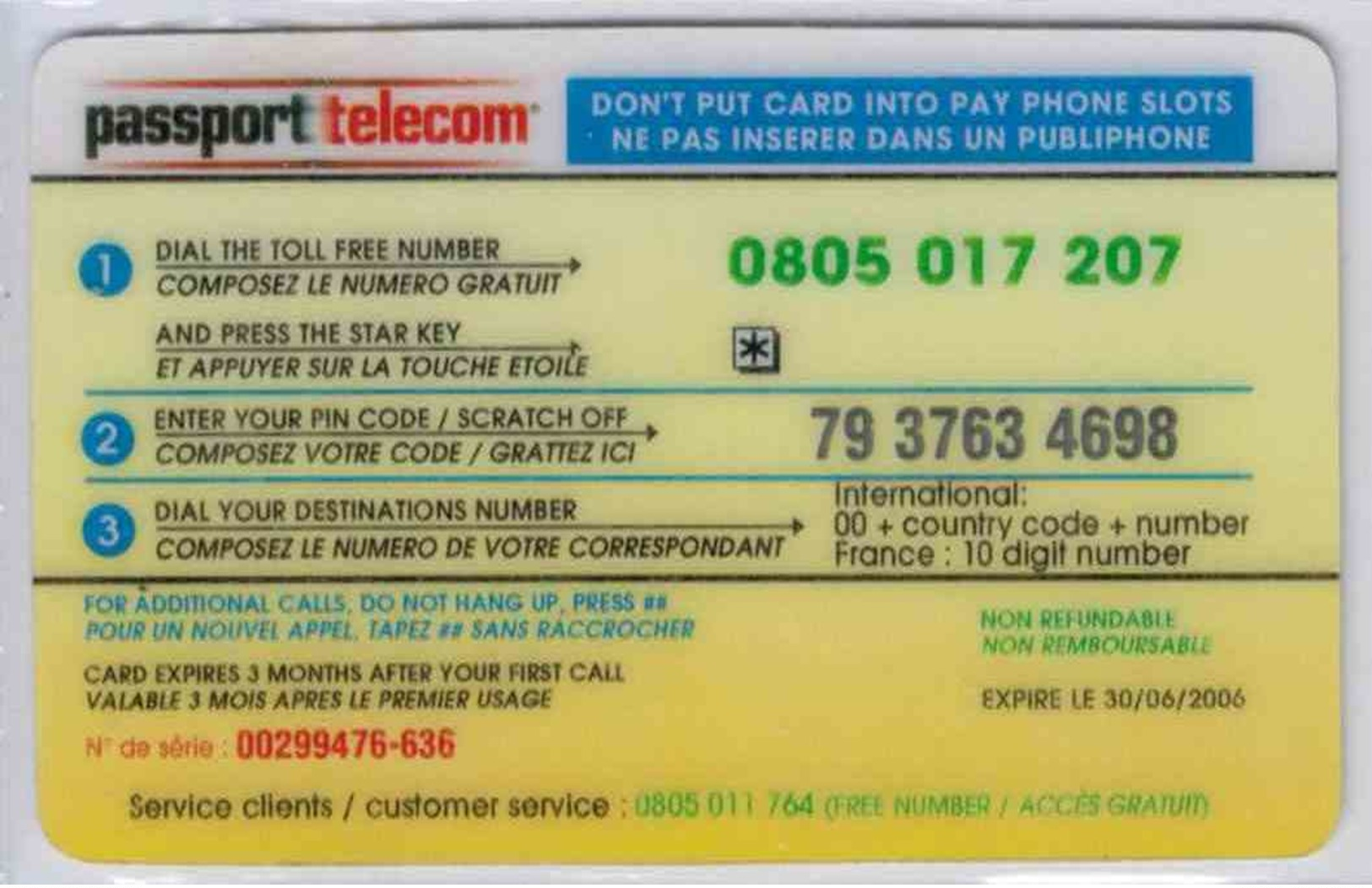 Passport Telecom - Sacré Coeur 7.5 € - Rare - Voir Scans - Autres & Non Classés