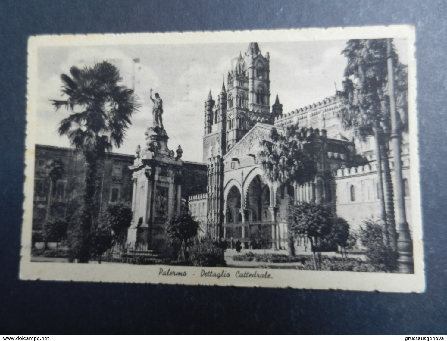 19971) PALERMO DETTAGLIO CATTEDRALE VIAGGIATA 1940 BOLLO ASPORTATO - Palermo