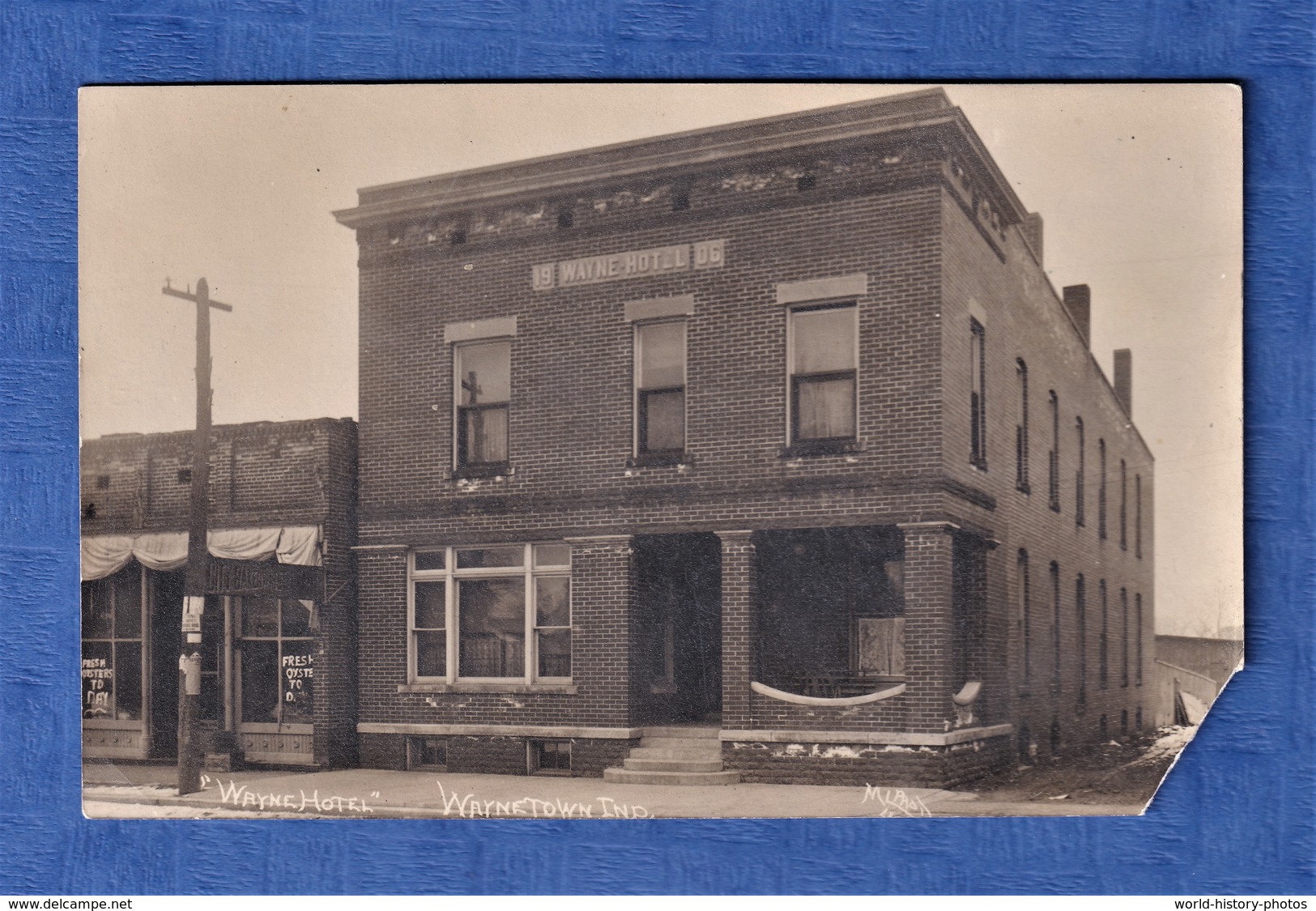 CPA Photo RPPC - WAYNETOWN , Indiana - Wayne Hotel - Montgomery - M-L Photo Co Chigaco - Autres & Non Classés