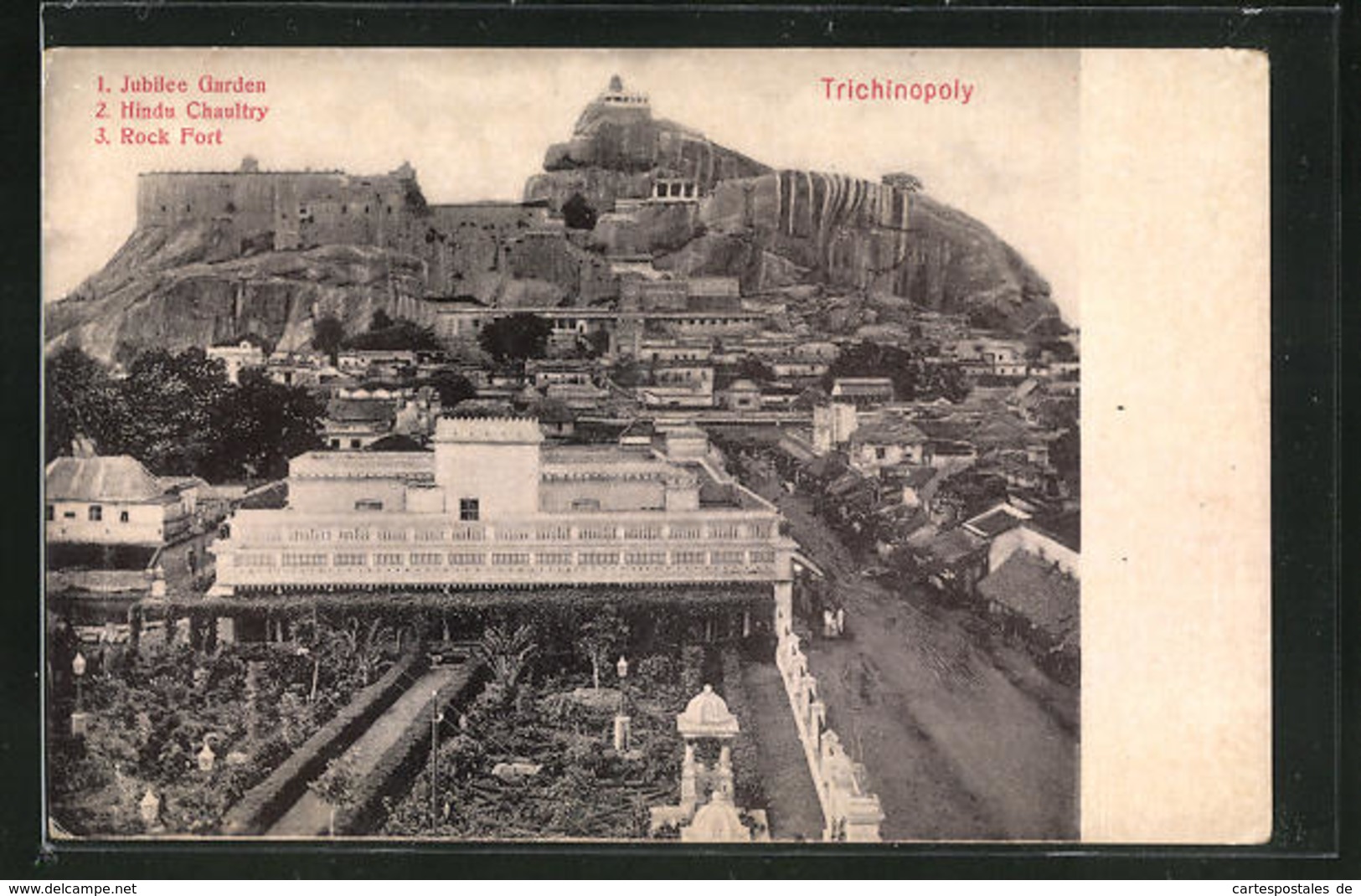 AK Trichinopoly, Jubilee Garden, Hindu Chaultry, Rock Fort - India