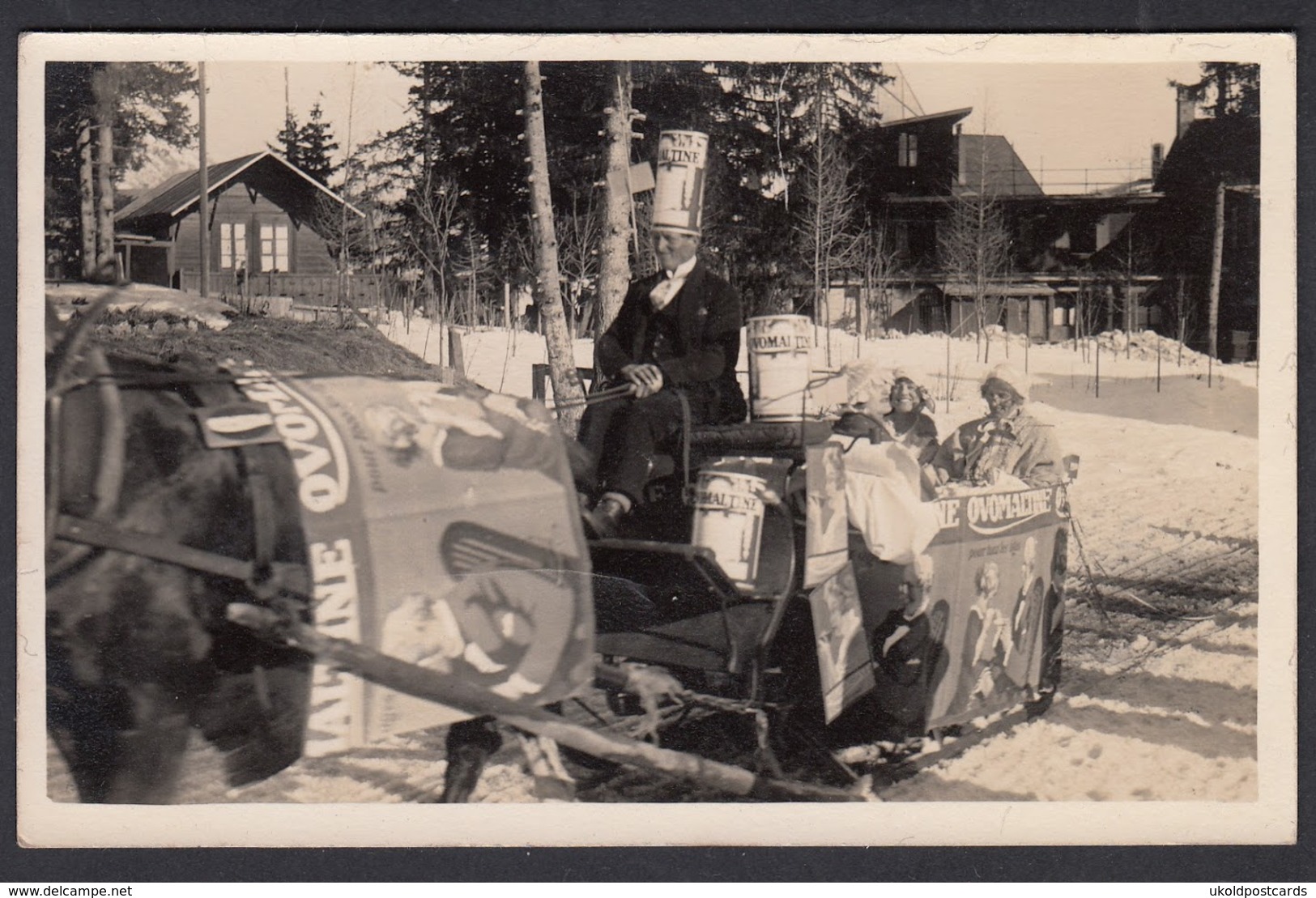 CPA  Suisse, MONTANA  VERMALA, Carnival Sledge,  Carte Photo 1928 - Altri & Non Classificati