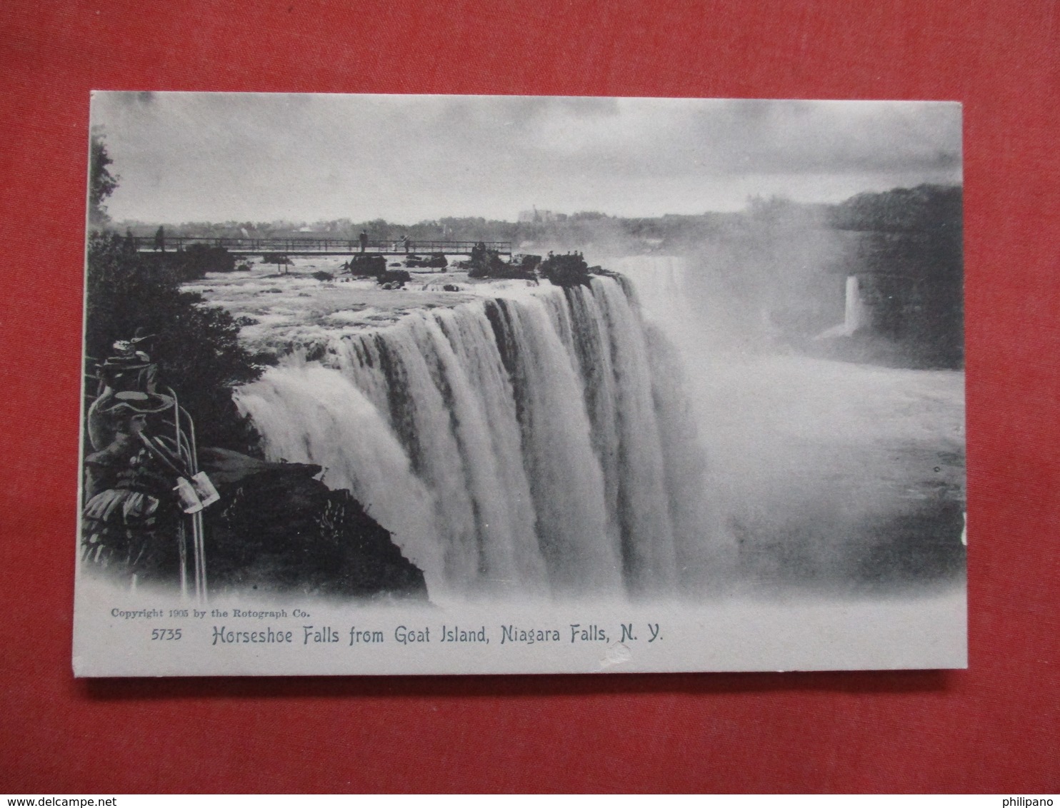 Rotograph  Horseshoe Falls From Goat Island  Niagara Falls New York ---ref    3549 - Other & Unclassified